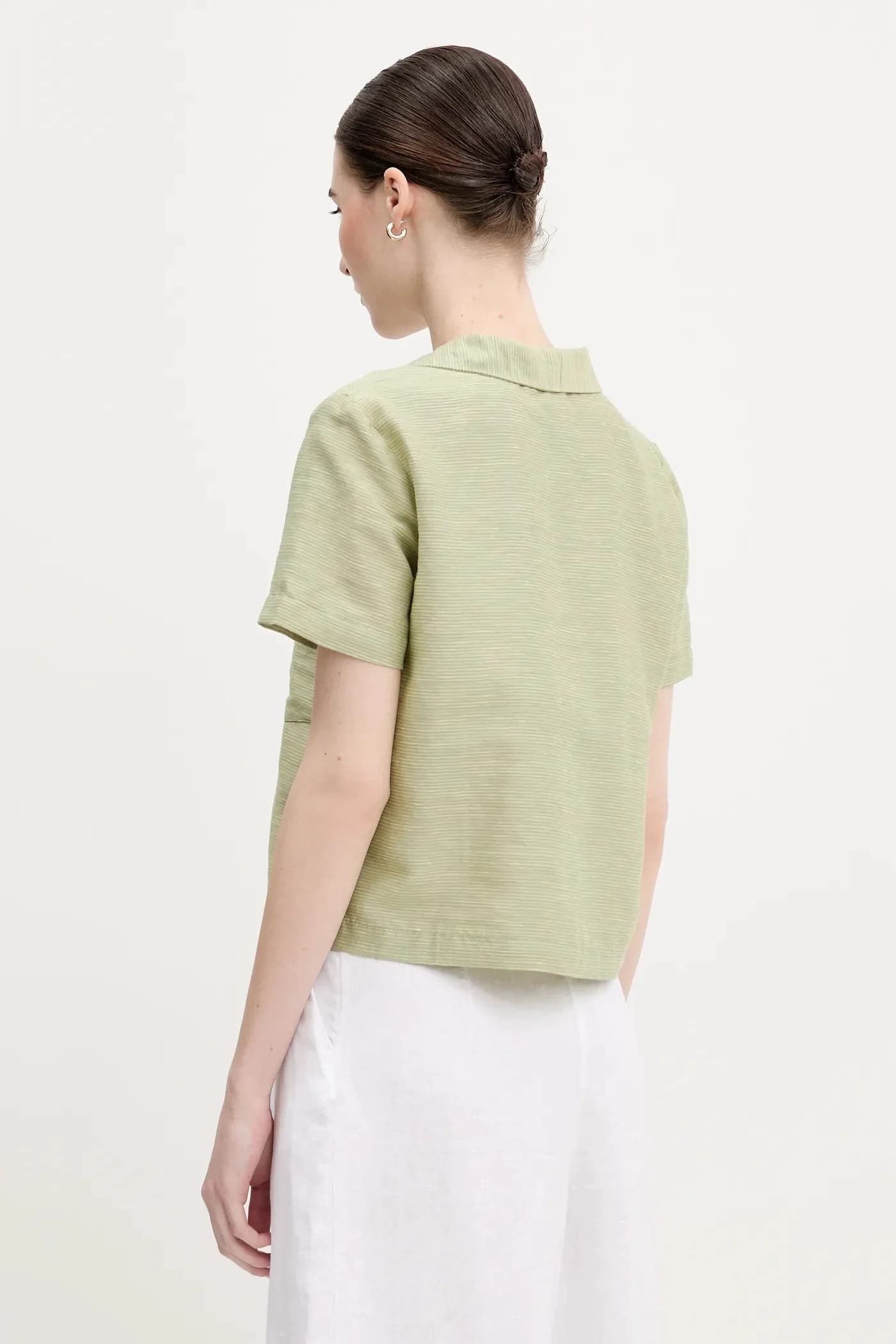 Рубашка из смесового льна - фото 3