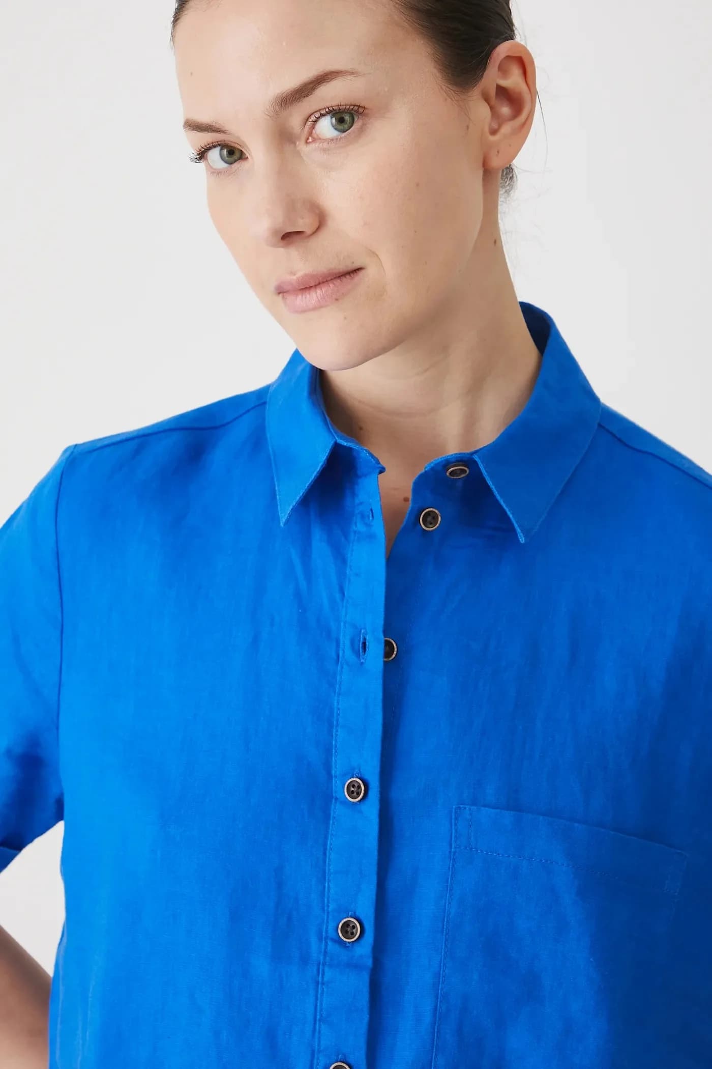 Льняная рубашка - фото 4