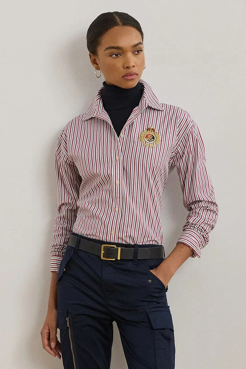 рубашка Lauren Ralph Lauren из хлопка