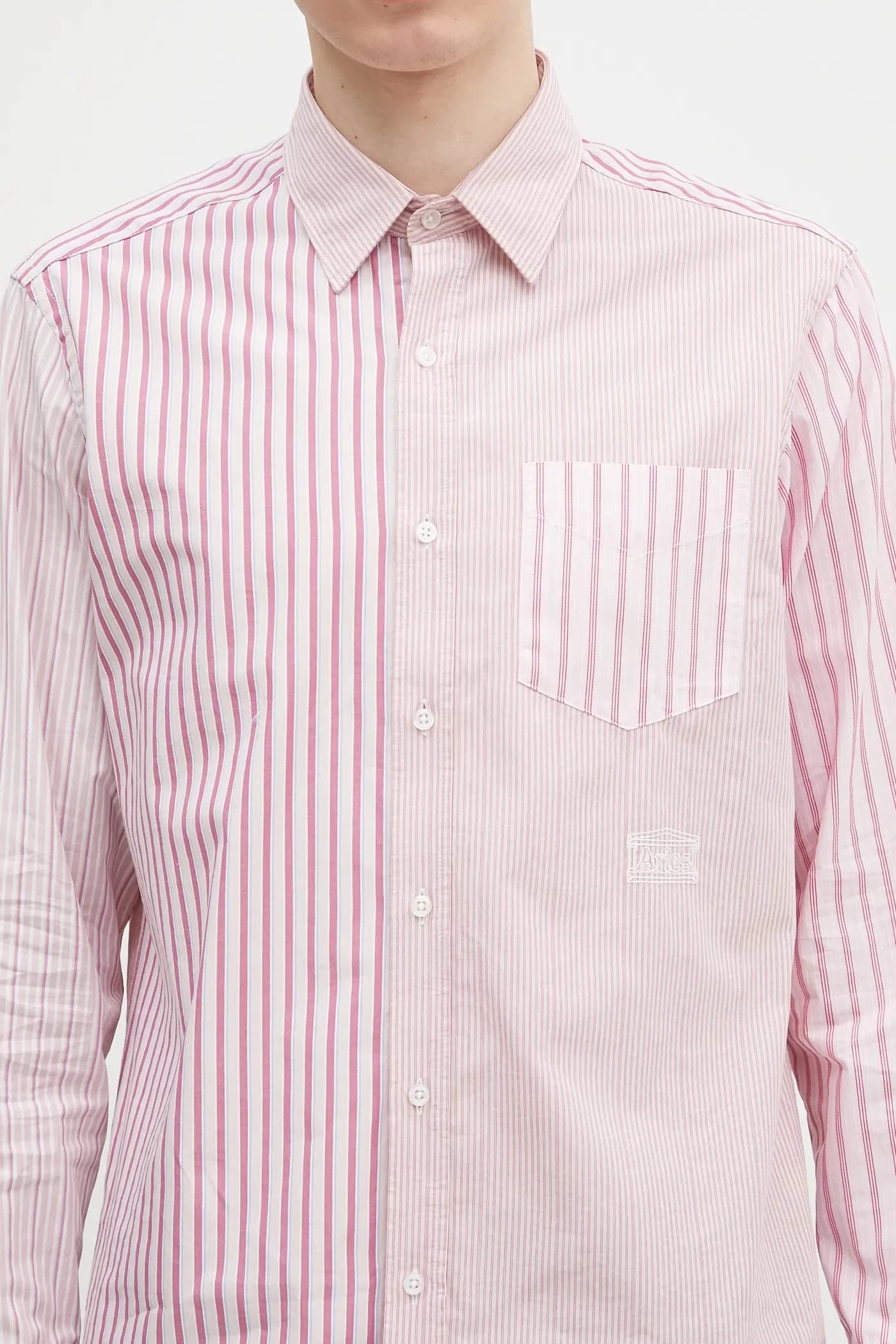 Рубашка LS из хлопка в стиле пэчворк - фото 7