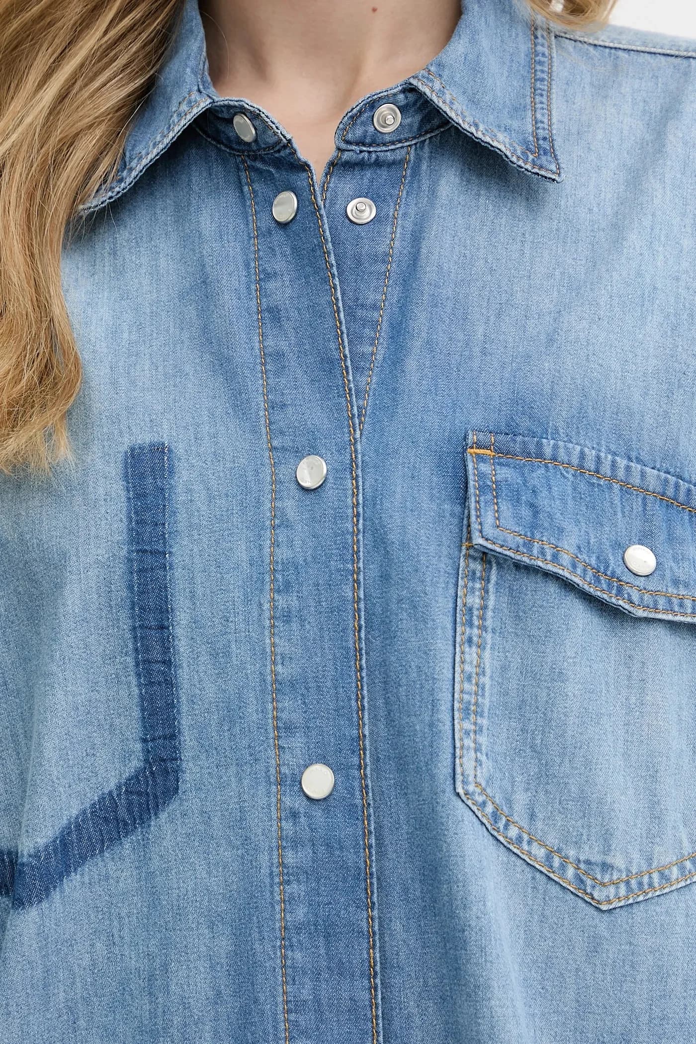 Джинсовая рубашка - фото 6