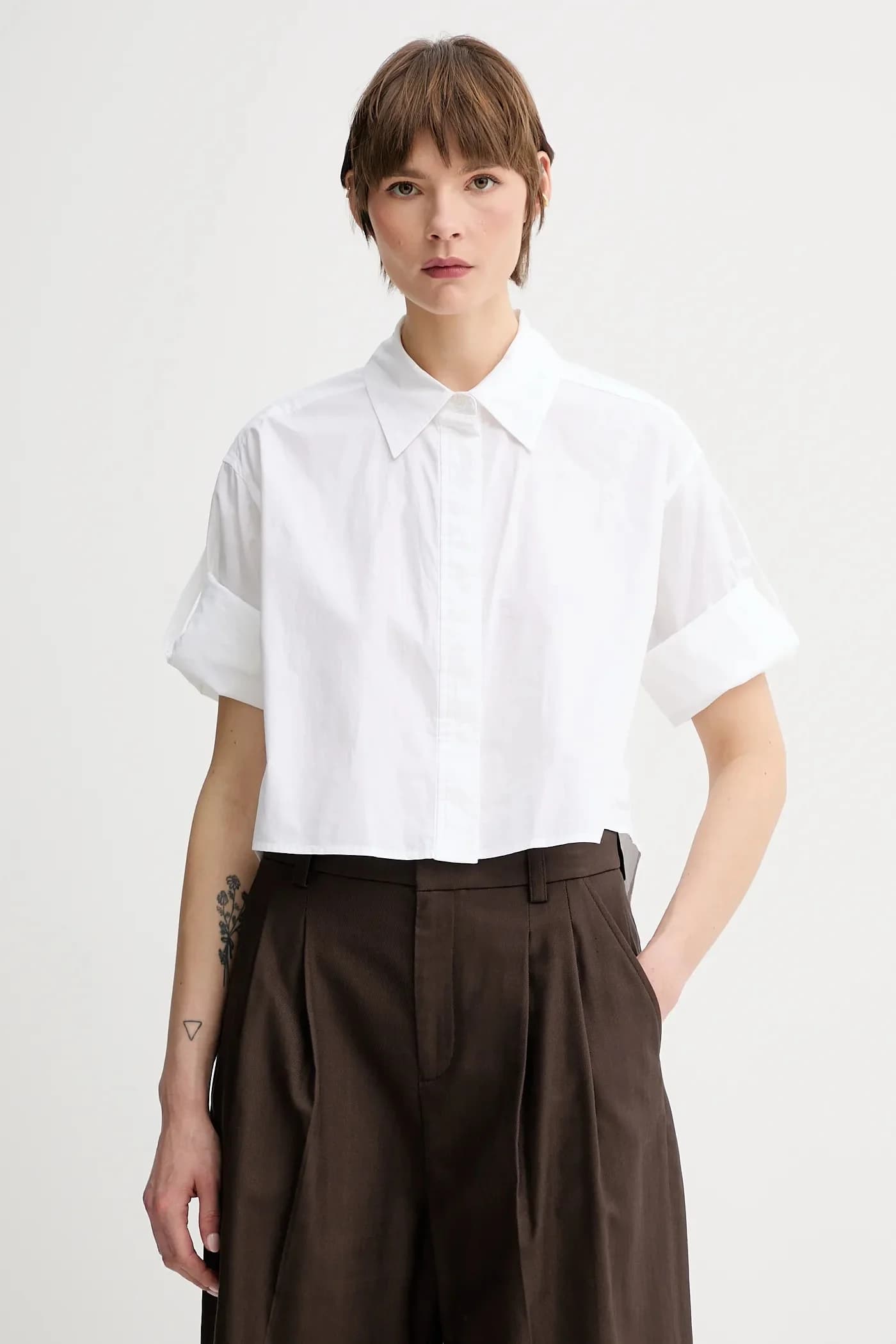 рубашка Maude из хлопка - фото 4