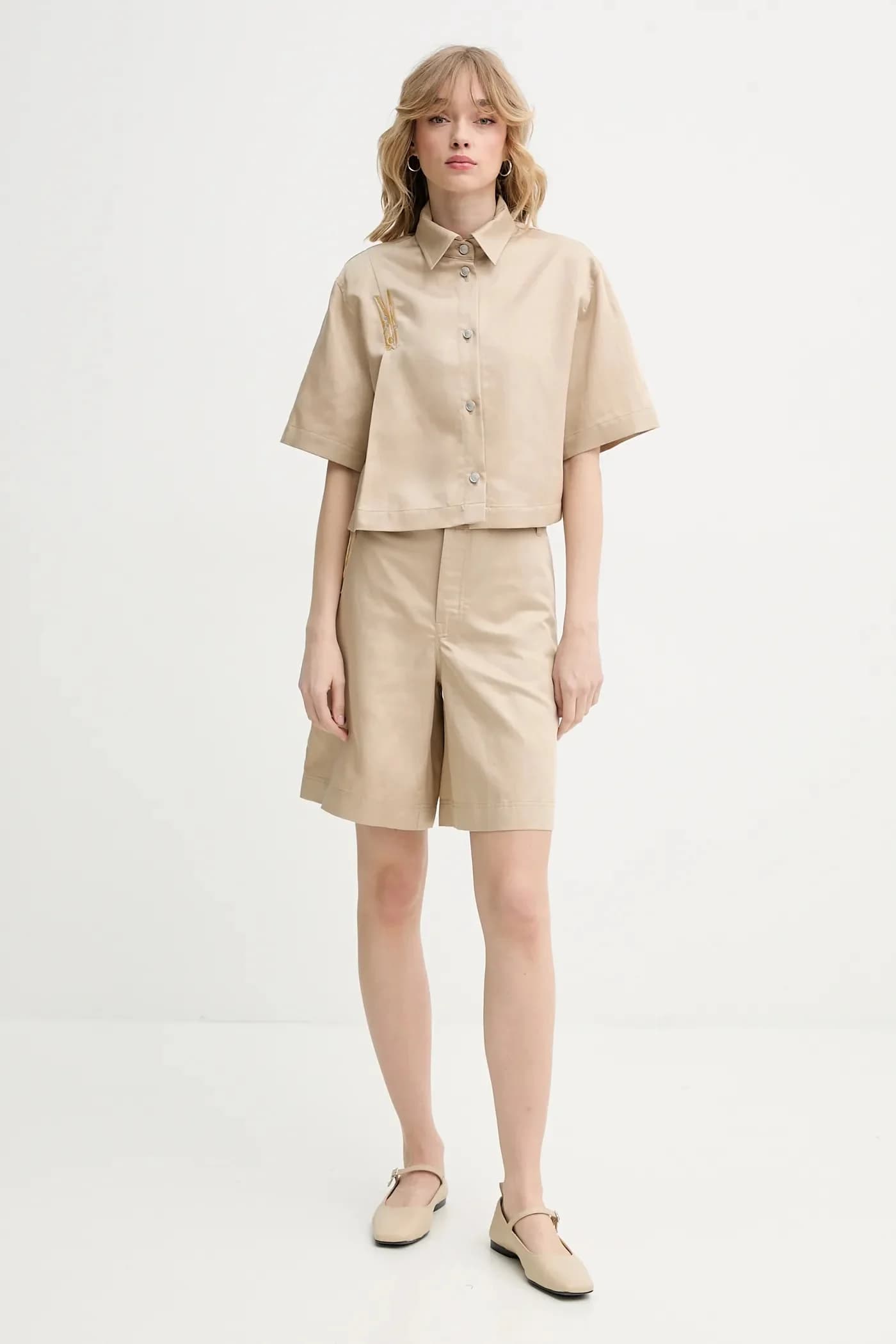 Рубашка из смесового льна - фото 2