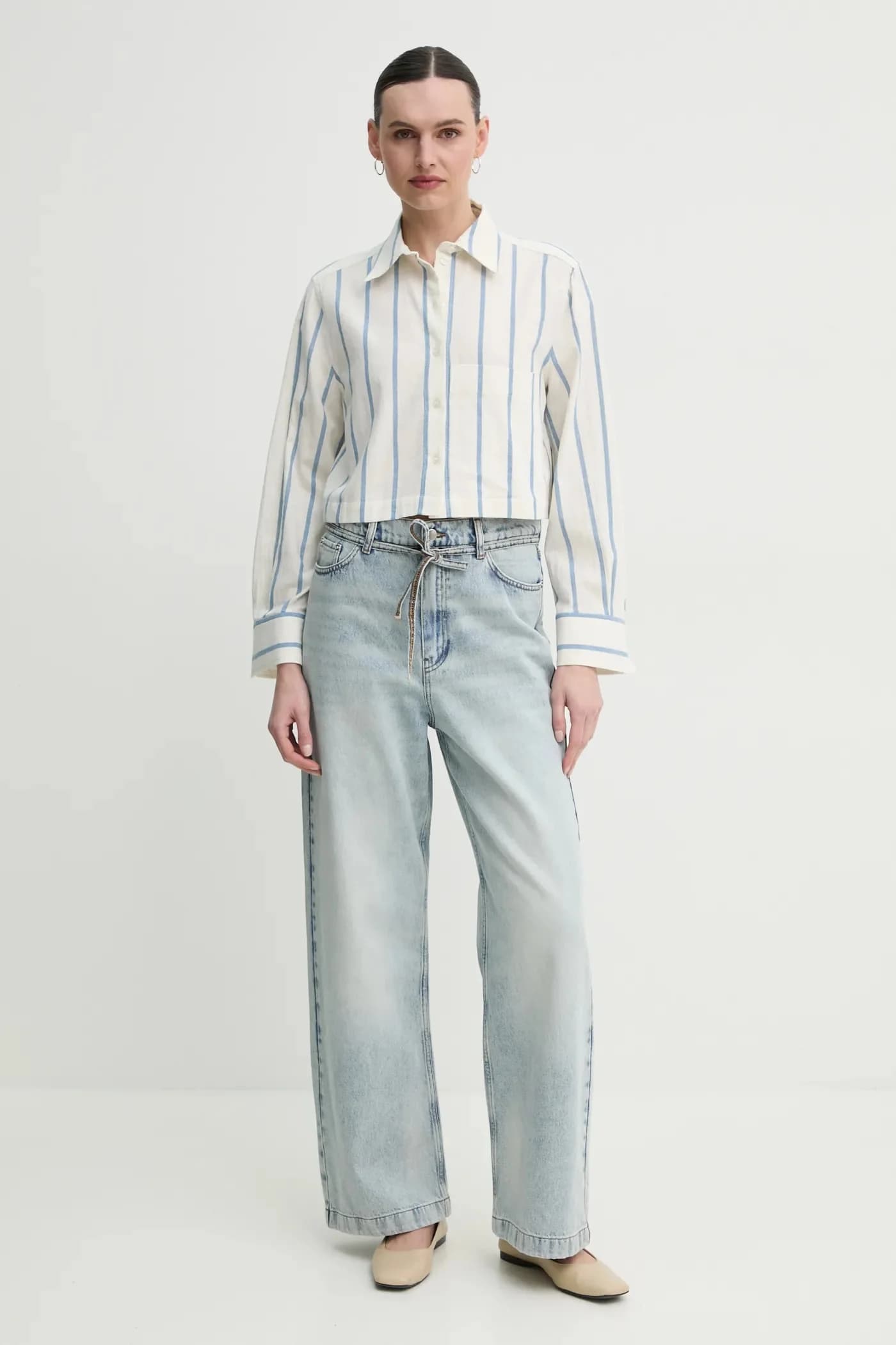 рубашка Issa из хлопка - фото 2