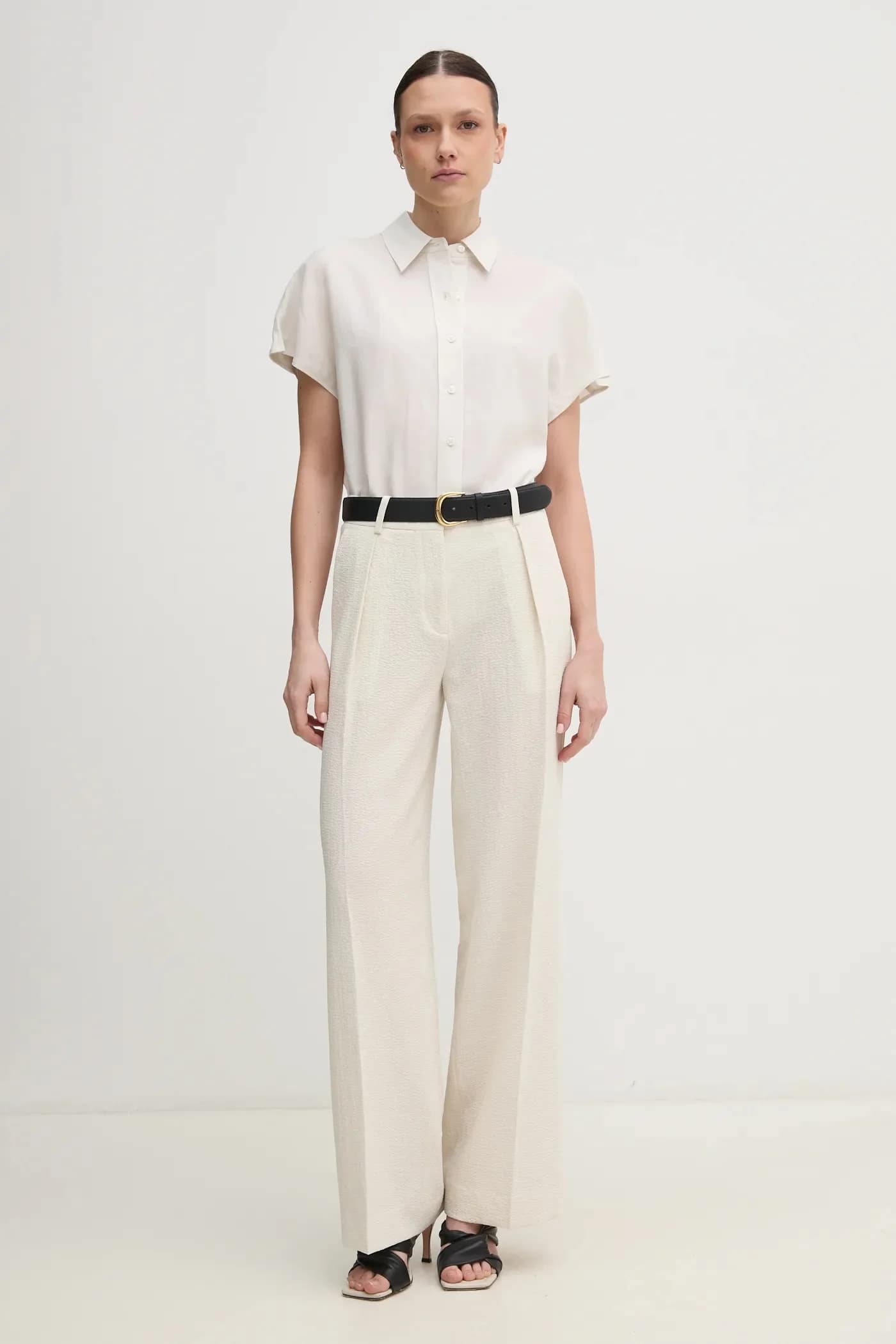 Рубашка из смесового льна - фото 2