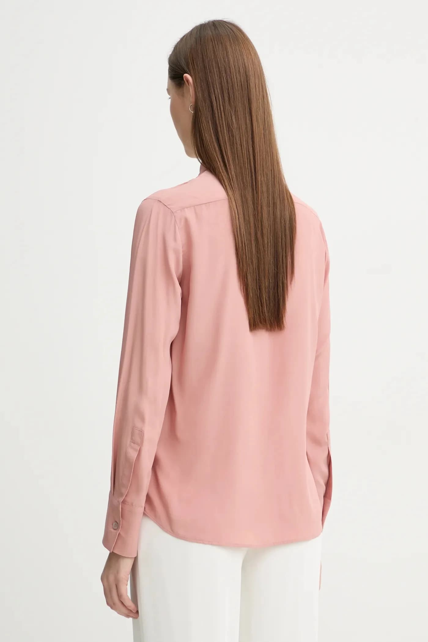 Рубашка из смесового шелка - фото 3