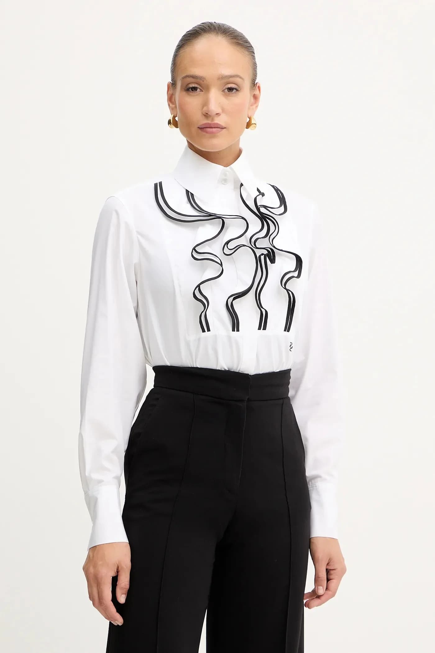 Хлопковая рубашка Карла Лагерфельда