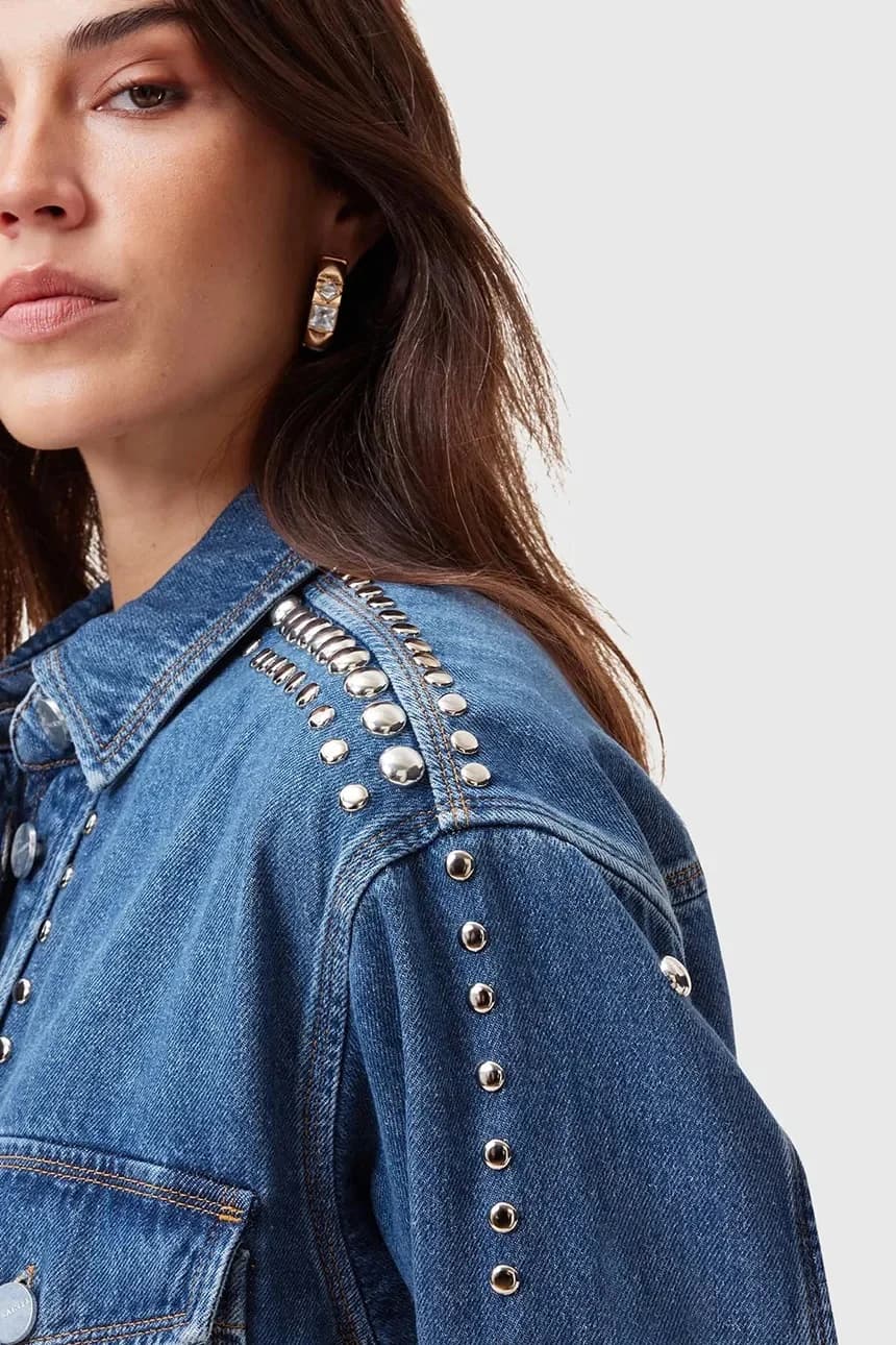 рубашка из хлопкового денима ALBA - фото 2