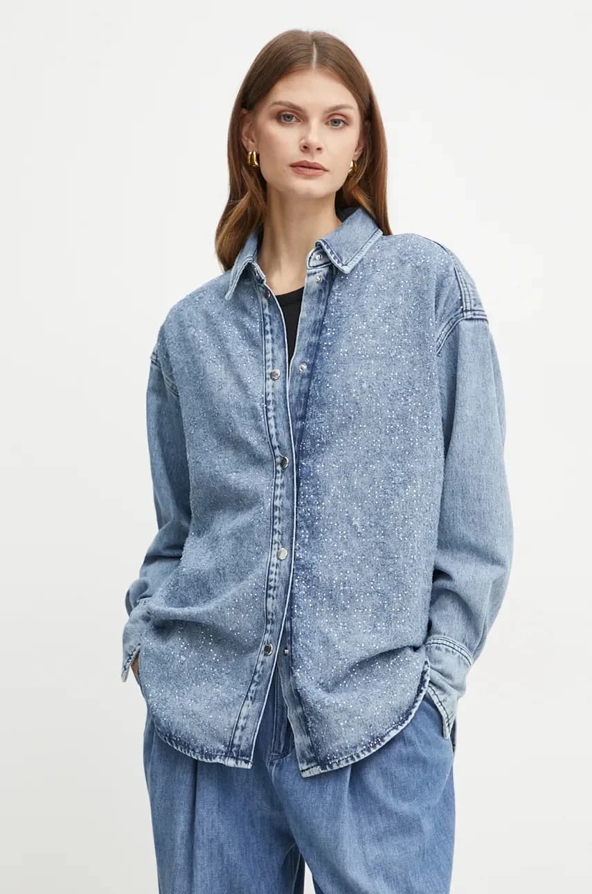 BOSS Оранжевая джинсовая рубашка