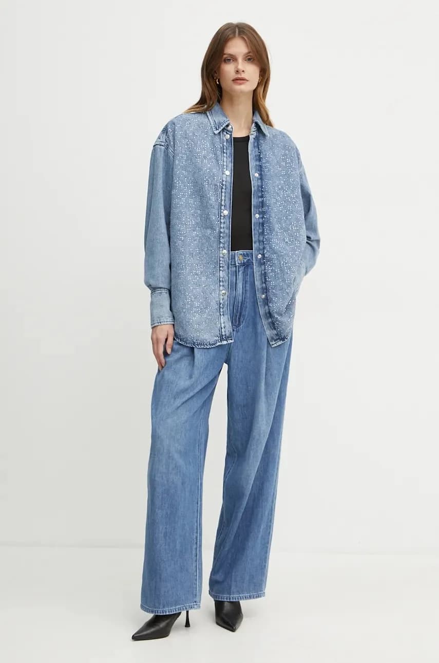 BOSS Оранжевая джинсовая рубашка - фото 2