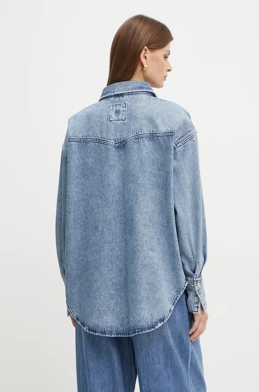 BOSS Оранжевая джинсовая рубашка - фото 3