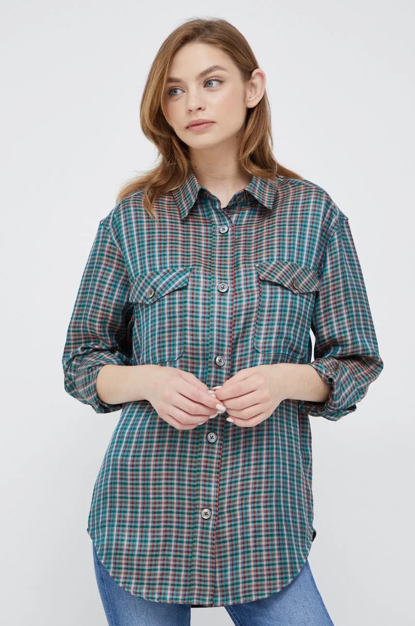 Рубашка из смесового льна - фото 3