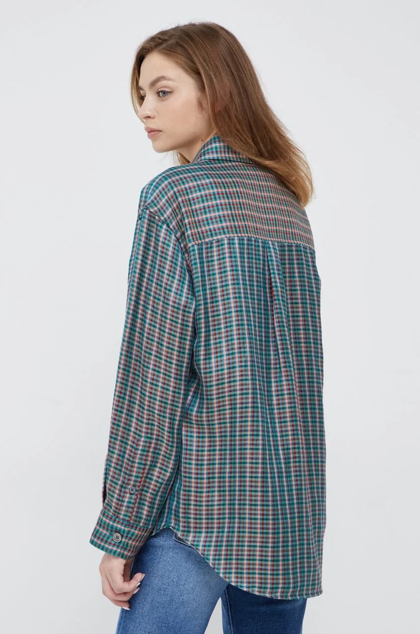 Рубашка из смесового льна - фото 4