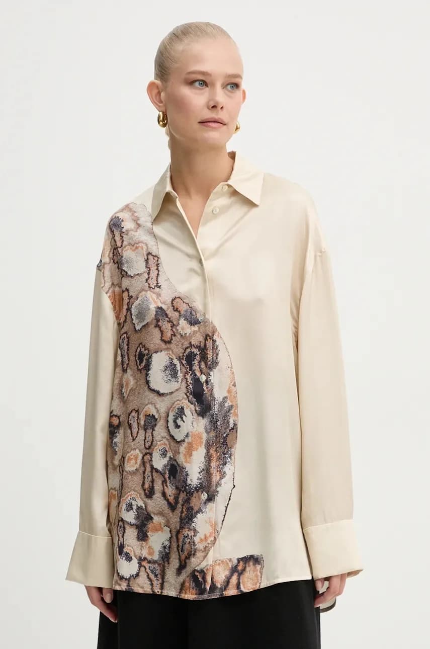 Рубашка из смесового шелка