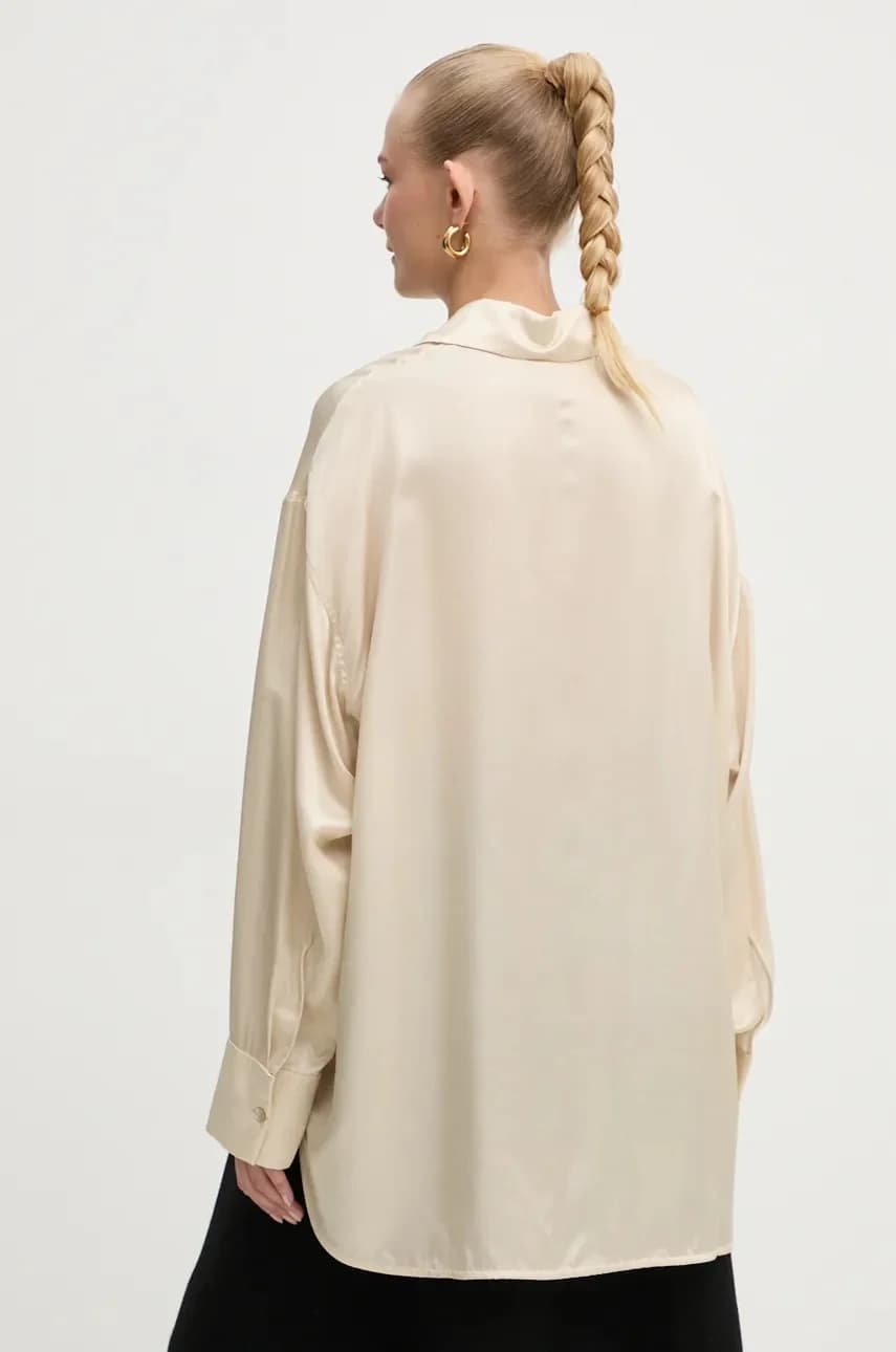 Рубашка из смесового шелка - фото 3