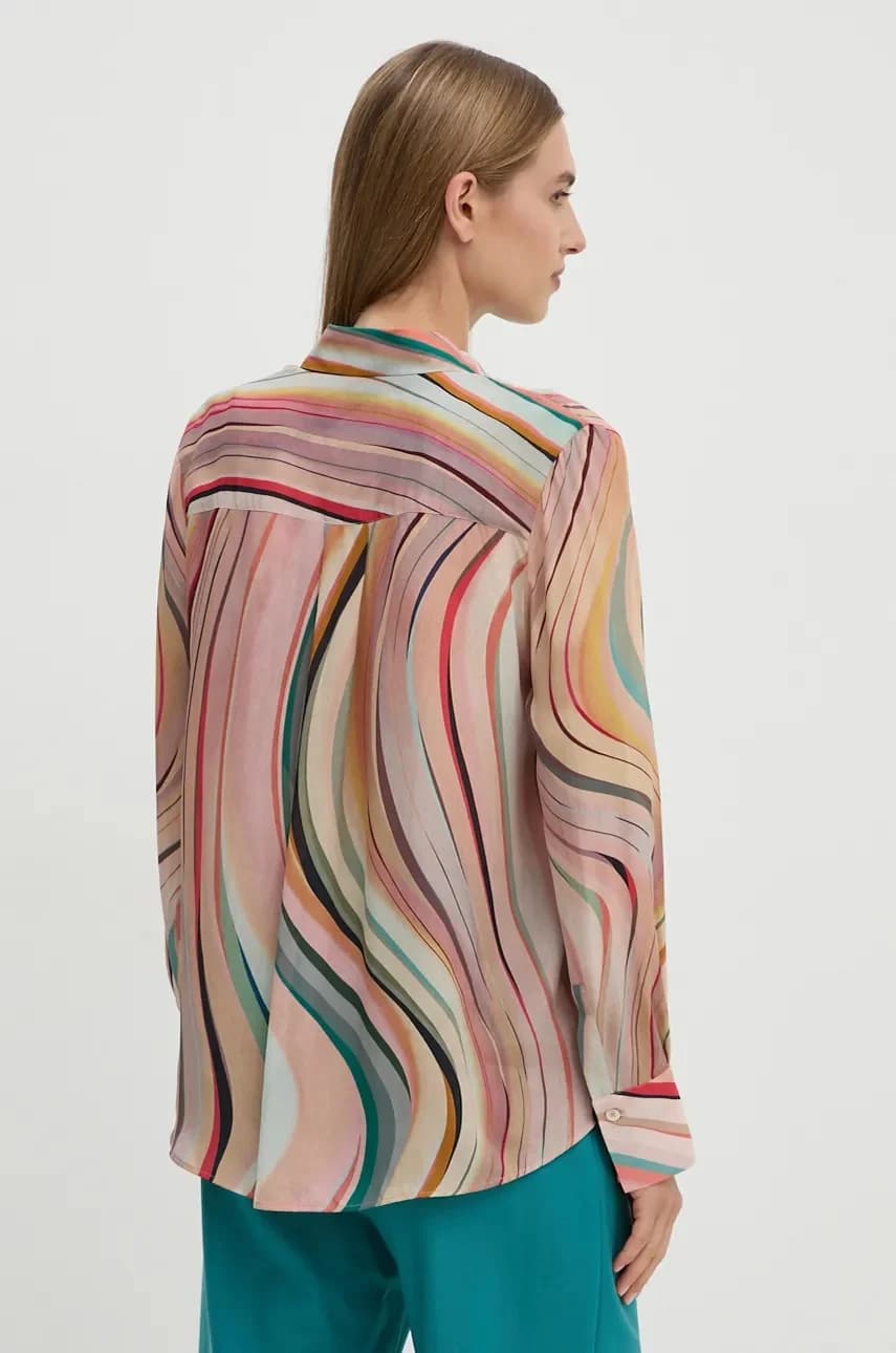 Рубашка из смесового шелка - фото 3