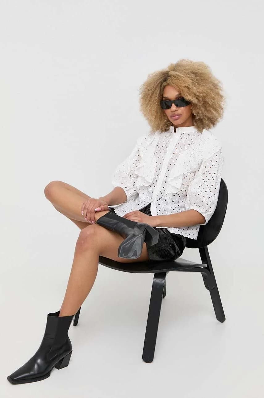 Медовая хлопковая рубашка - фото 2