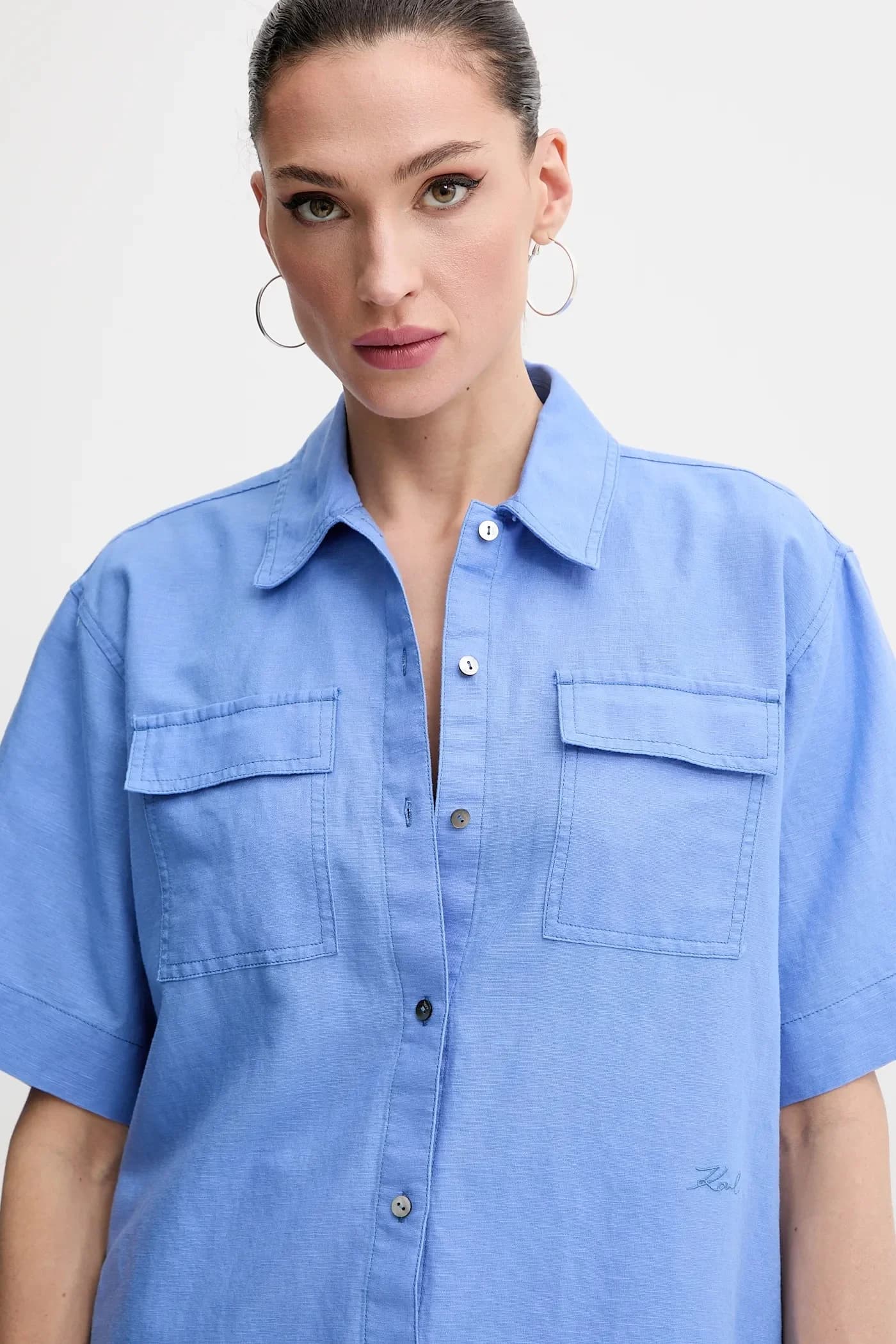 Льняная рубашка - фото 4