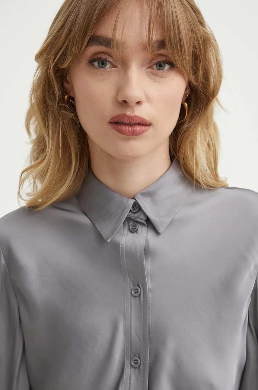 Рубашка 2ND Maria TT - струящийся атлас - фото 5