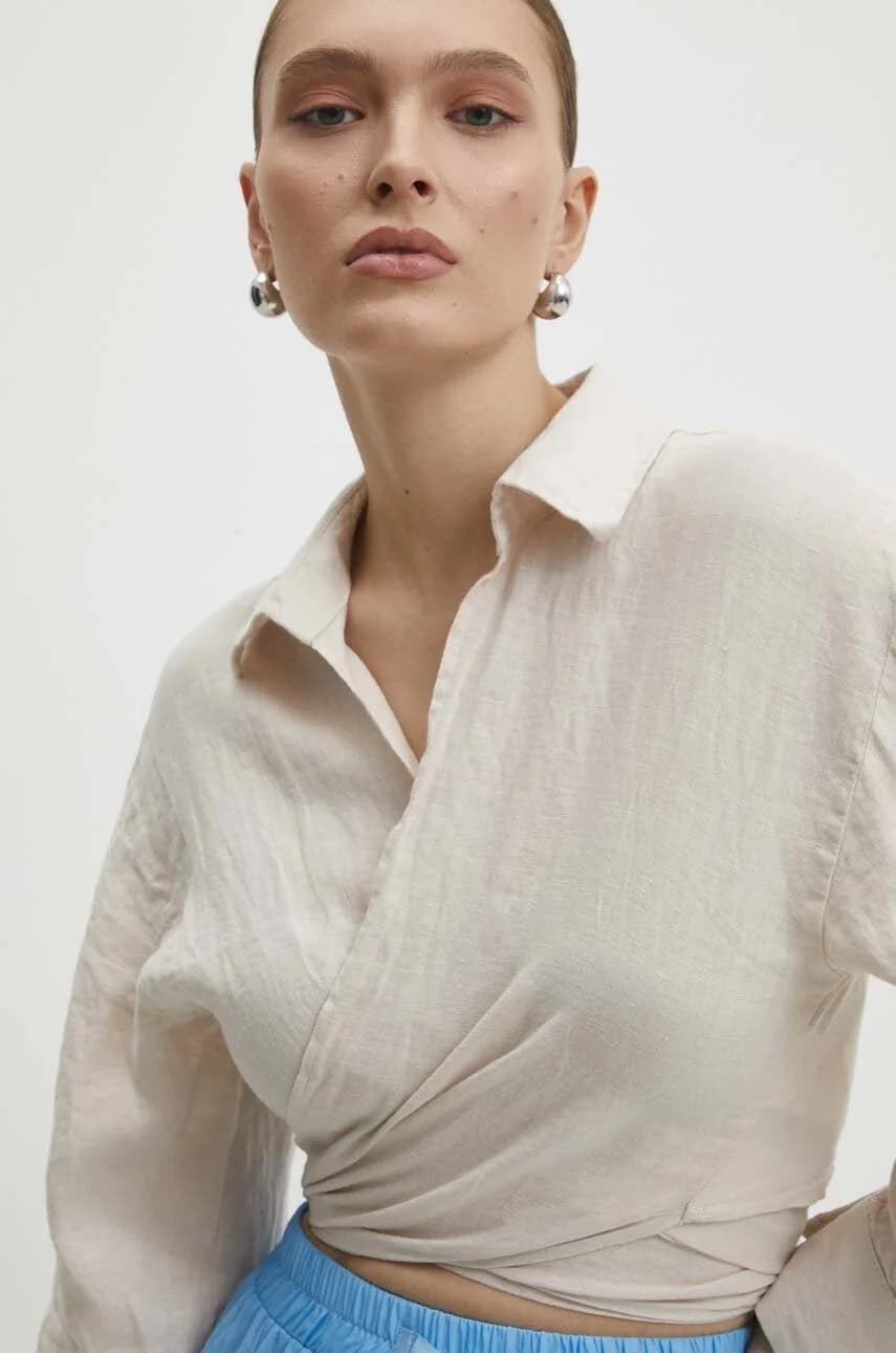 Льняная рубашка - фото 4