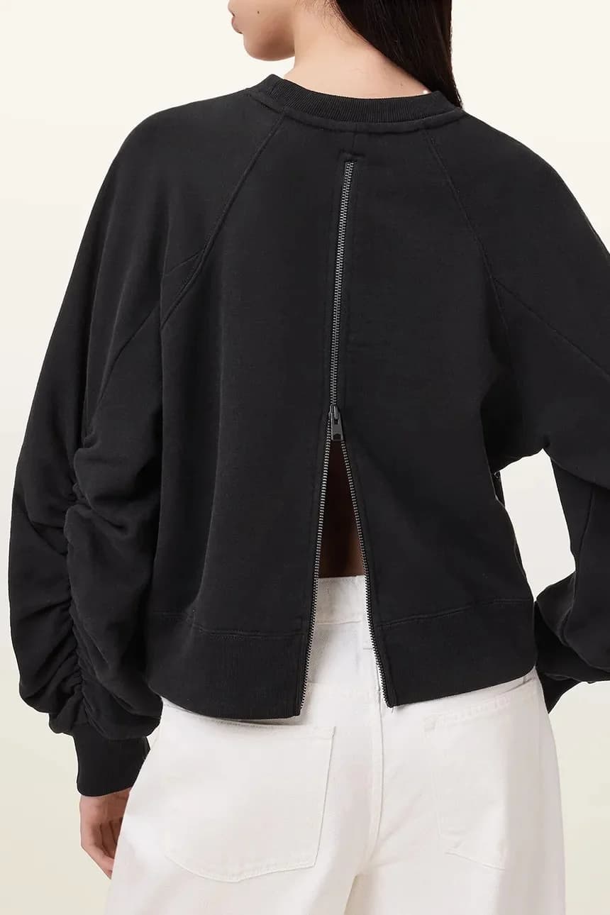 Хлопковая толстовка AllSaints METALLO DANA - фото 3