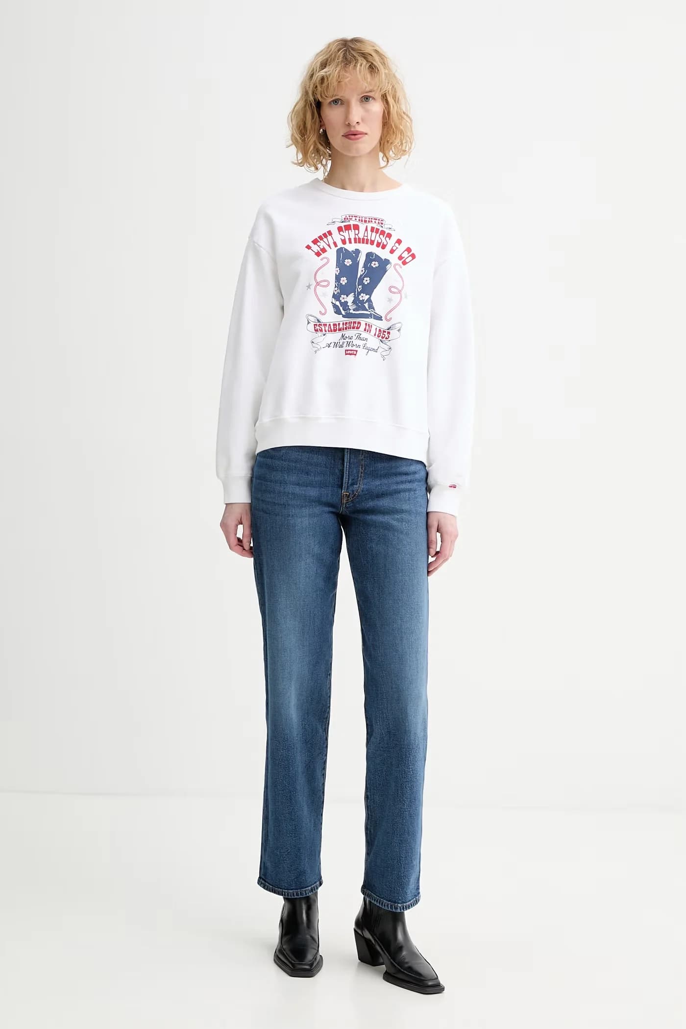 Толстовка из хлопка GRAPHIC HERITAGE CREW - фото 2