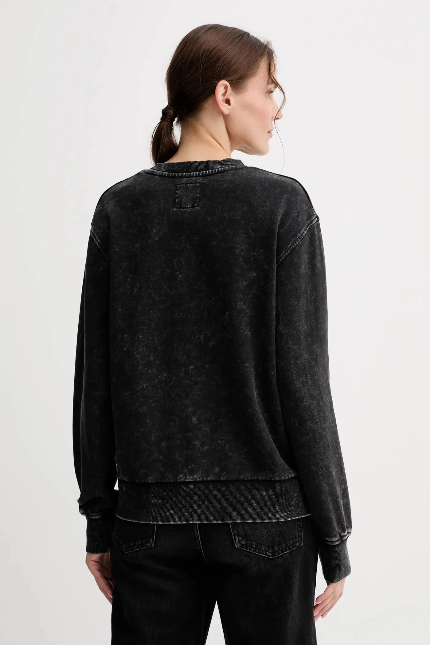 Толстовка из хлопка с выстиранным узором - фото 3