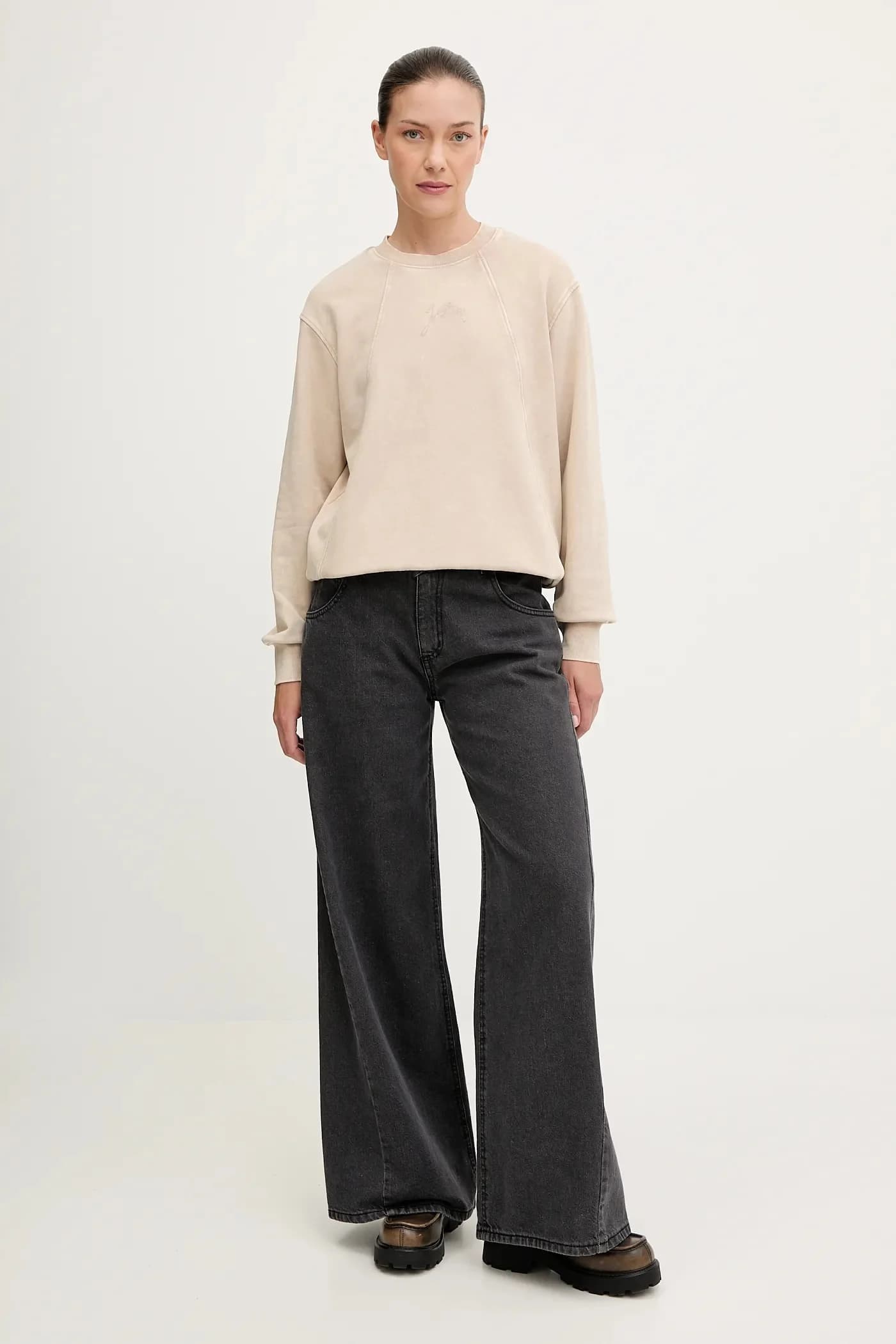 Толстовка из хлопка с выстиранным узором - фото 2