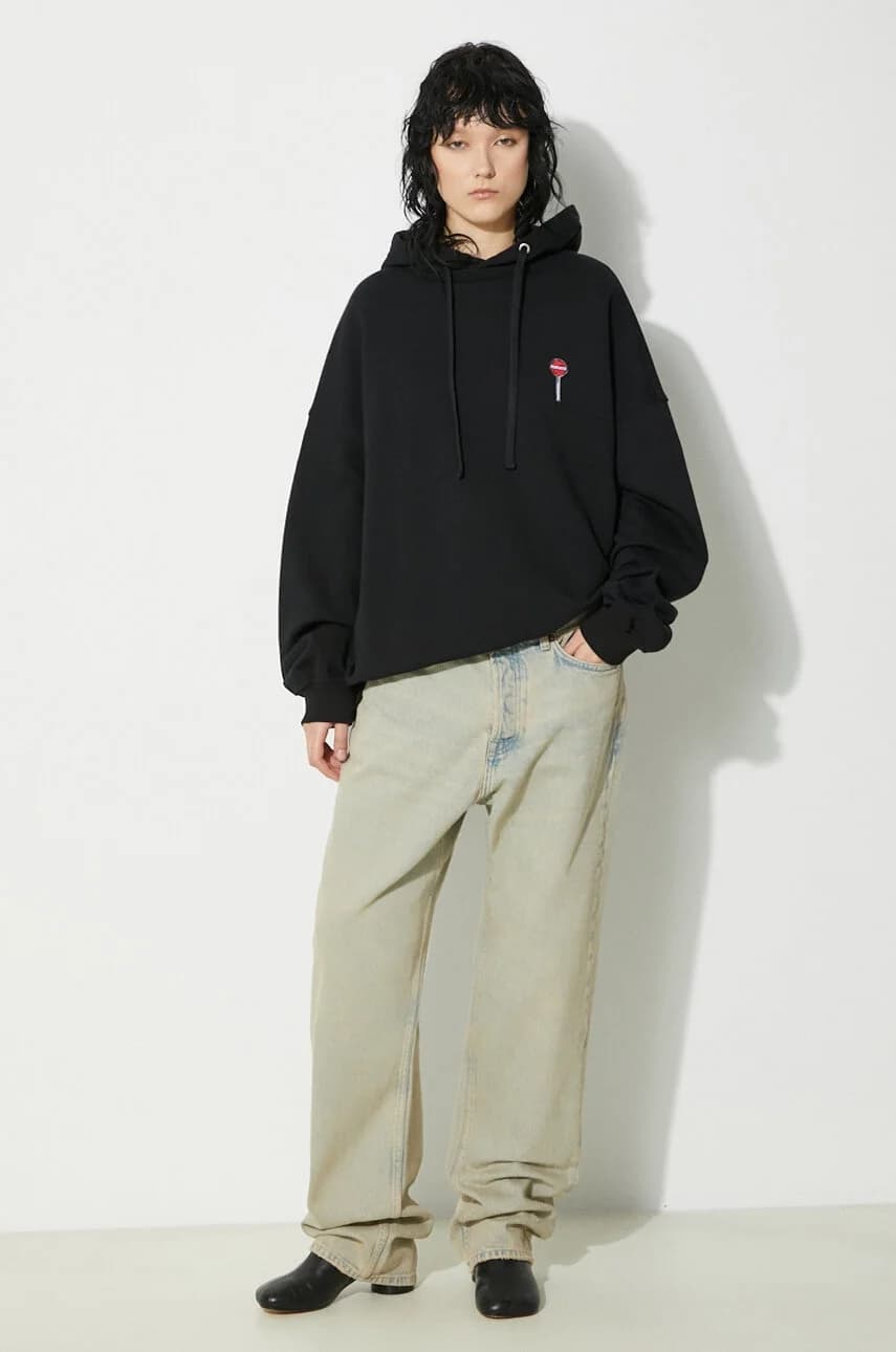 Хлопковая толстовка Black Lollipop Patch Hoodie - фото 2