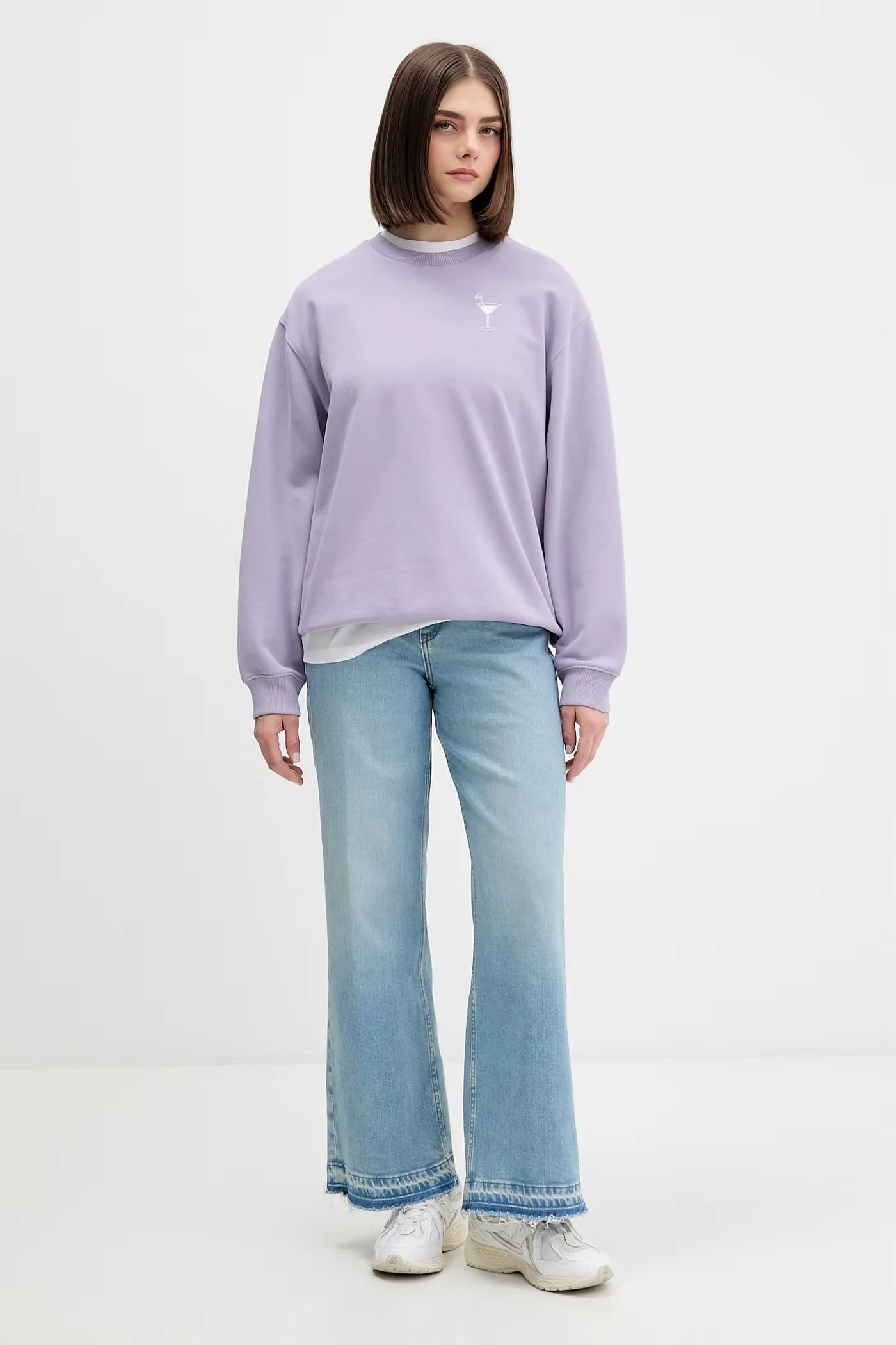 Женская толстовка оверсайз из хлопка Classic Crew_B_3 - фото 2