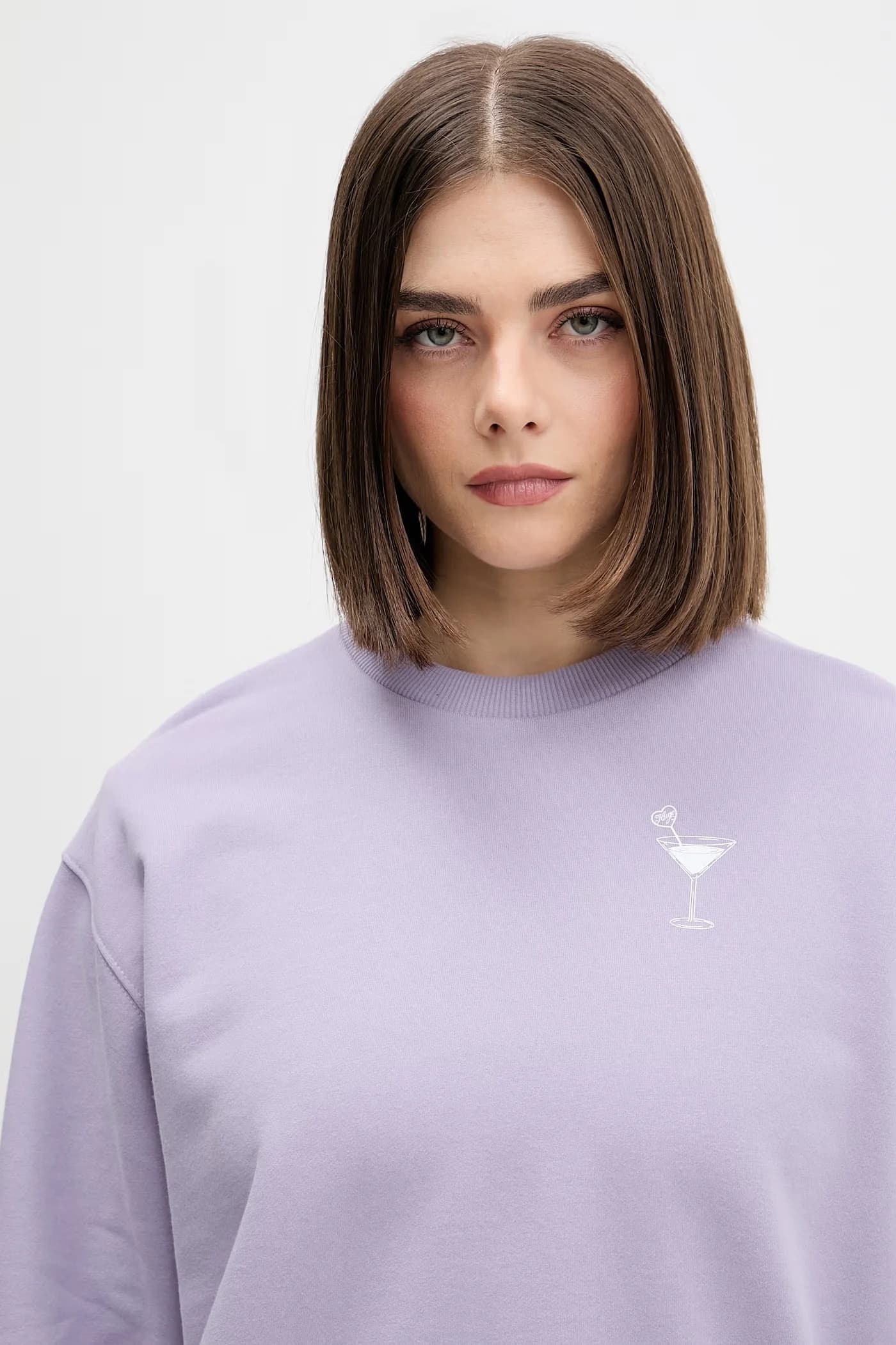 Женская толстовка оверсайз из хлопка Classic Crew_B_3 - фото 4