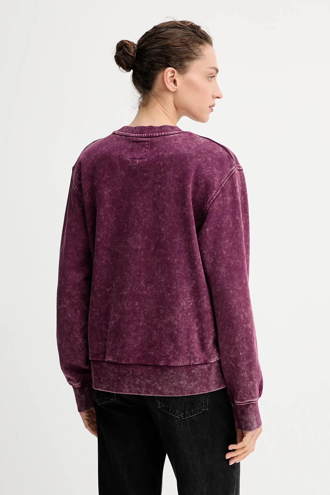 Толстовка из хлопка с выстиранным узором - фото 3