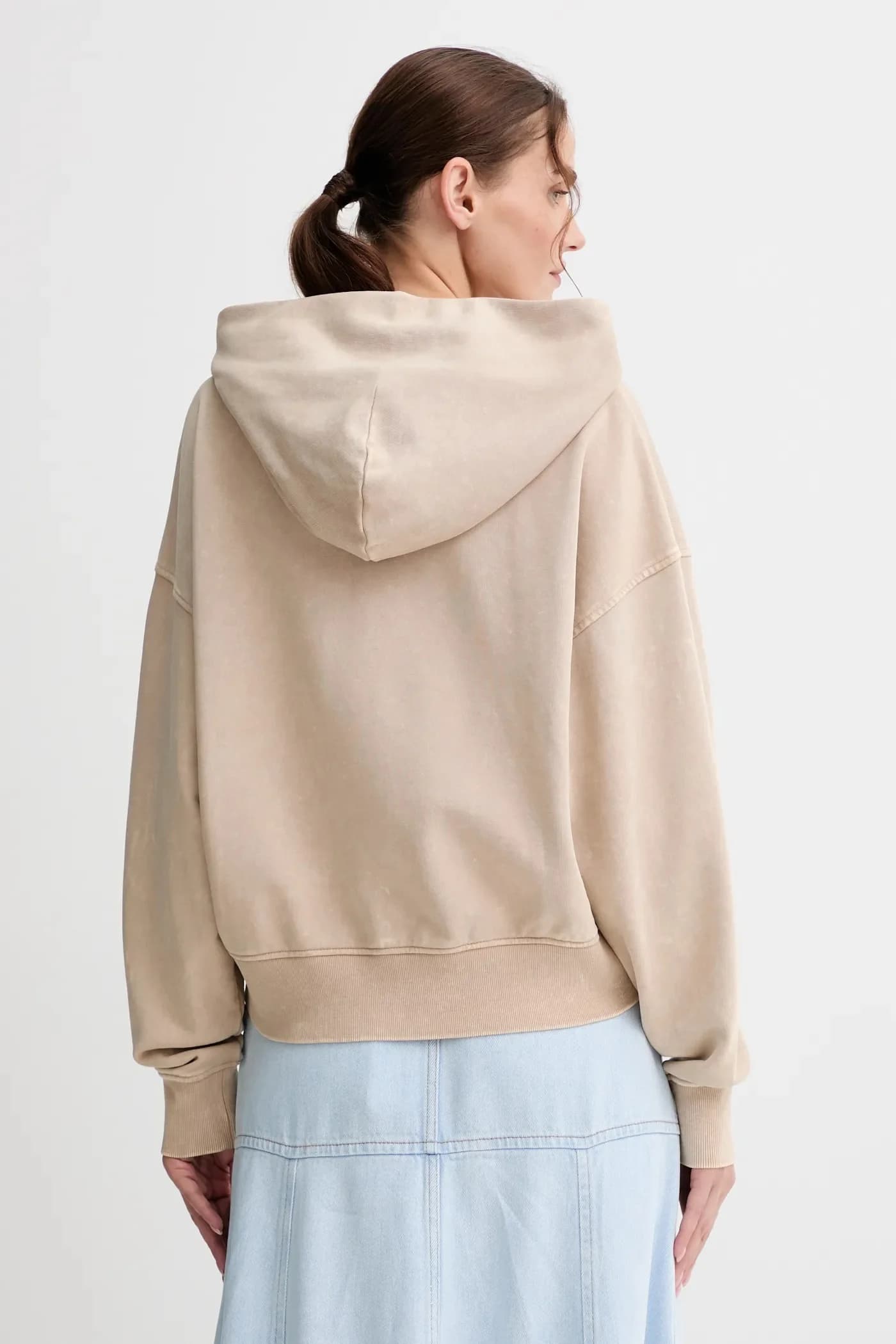 Толстовка из хлопка с выстиранным узором - фото 3