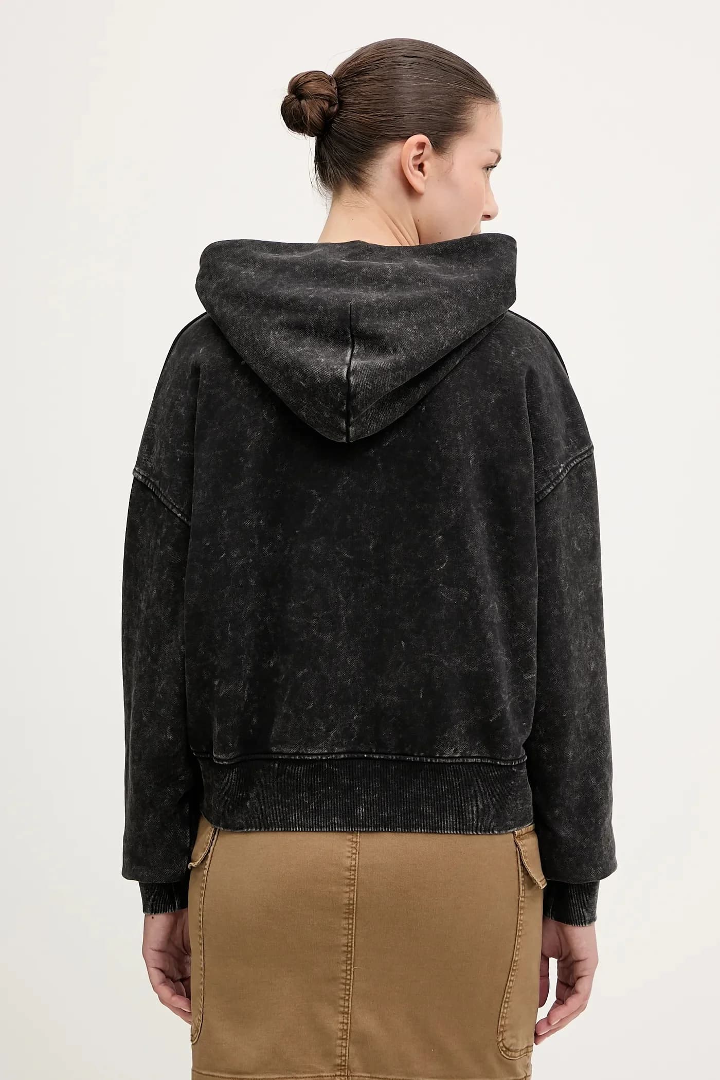 Толстовка из хлопка с выстиранным узором - фото 3