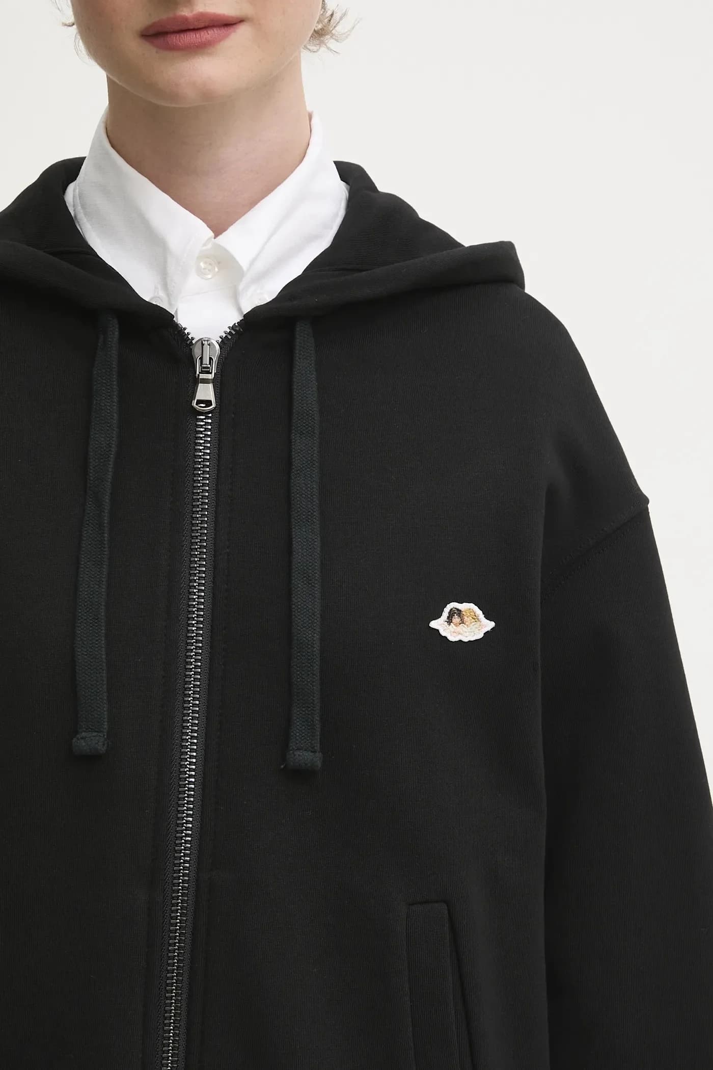 Хлопковая толстовка на молнии с нашивкой Angel Patch Regular Fit - фото 4