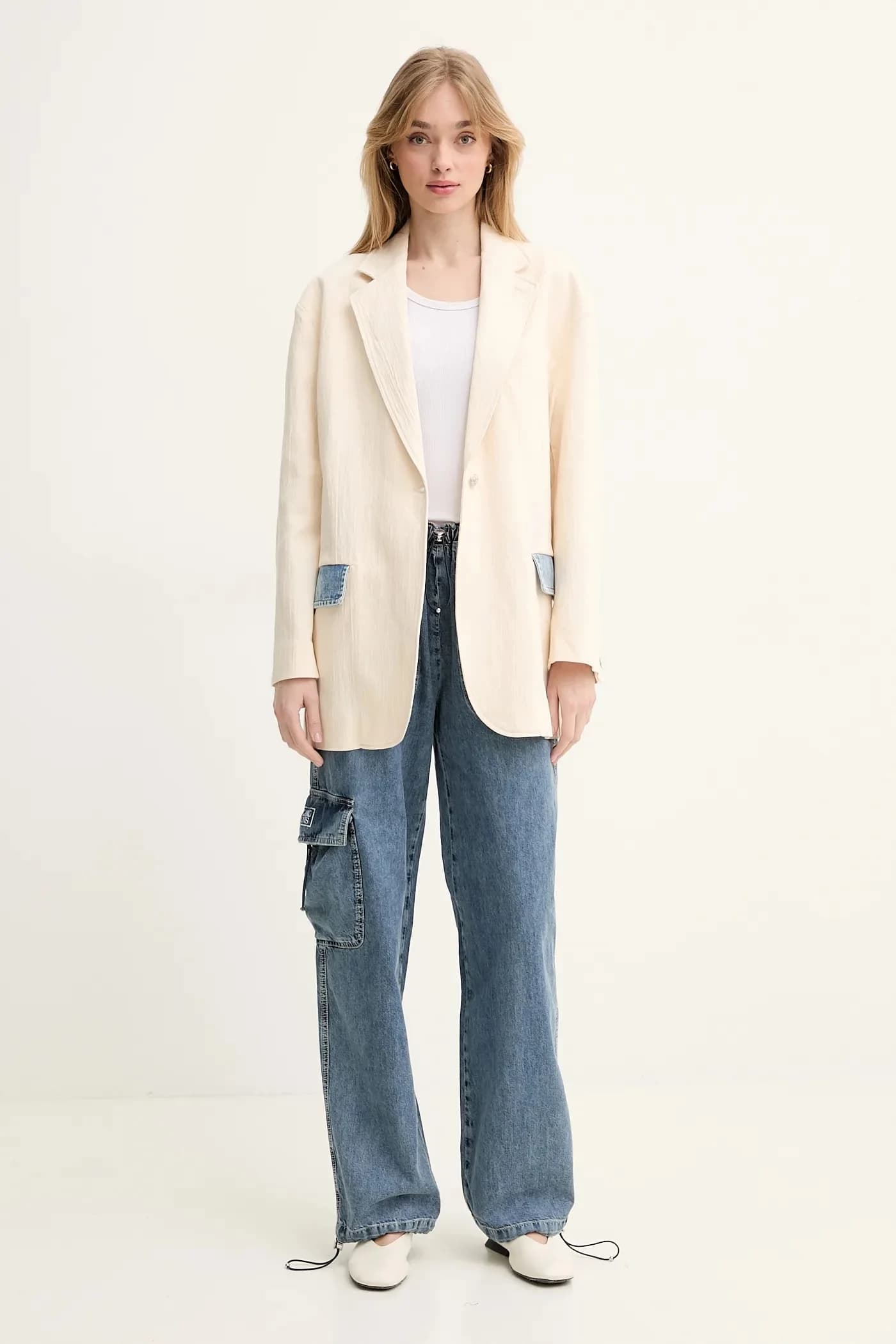 Хлопковые джинсы - фото 2