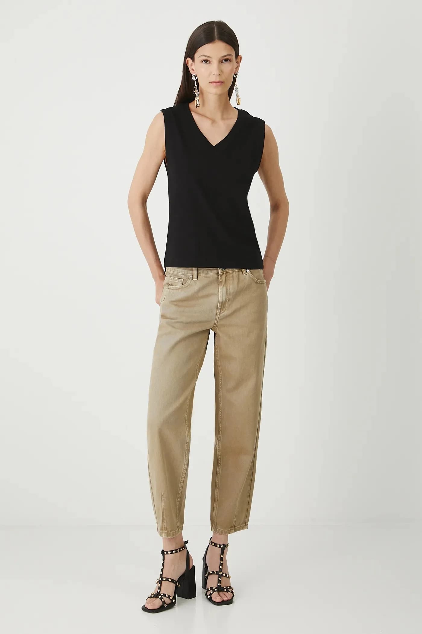 Хлопковые джинсы - фото 2