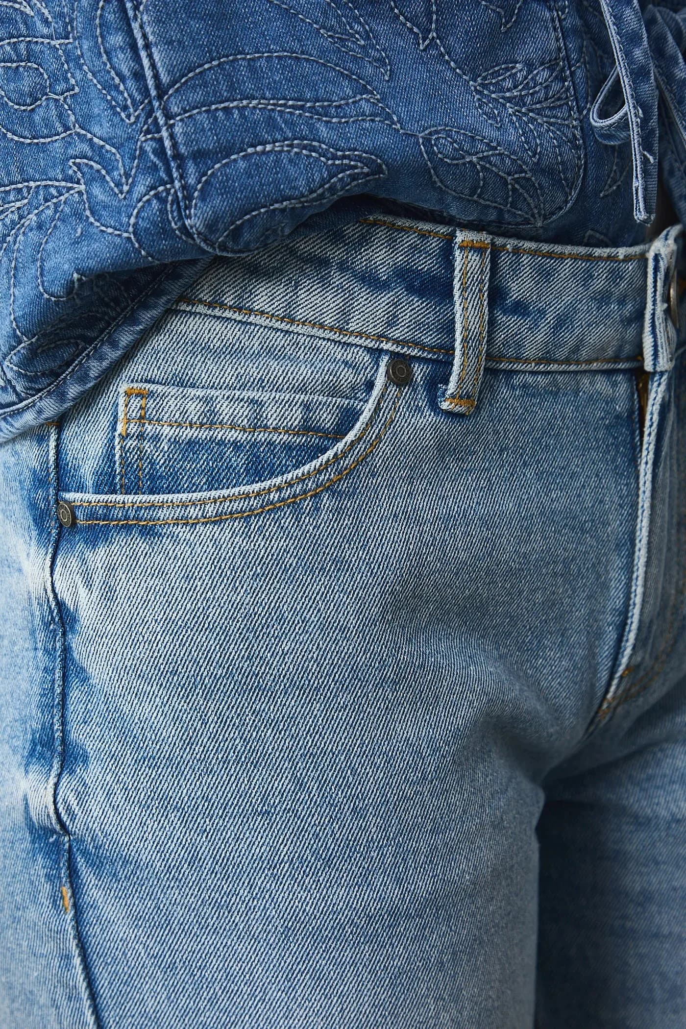 Хлопковые джинсы - фото 5