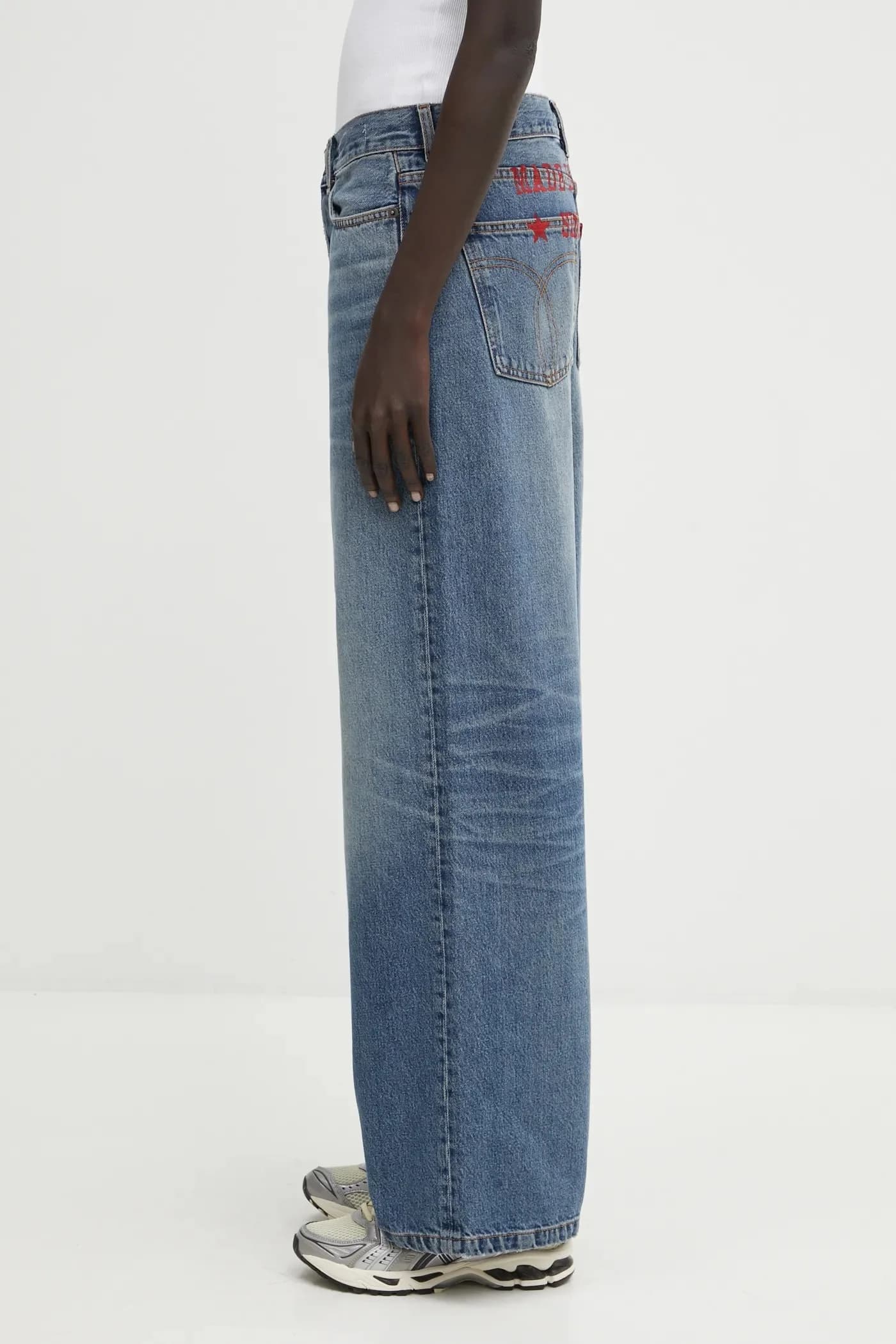 Мешковатые джинсы с принтом Made in Heaven - фото 2