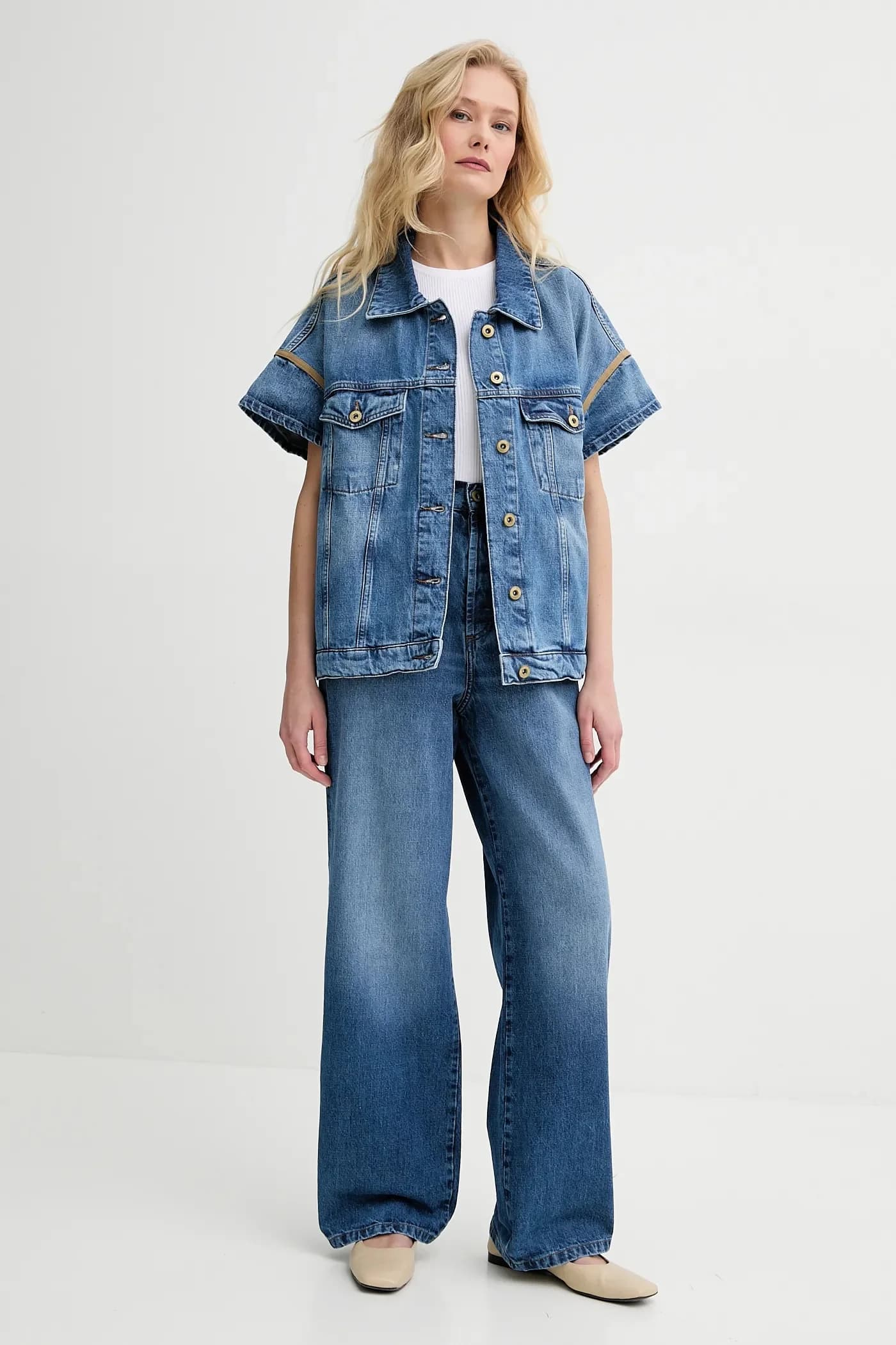 Хлопковые джинсы - фото 2