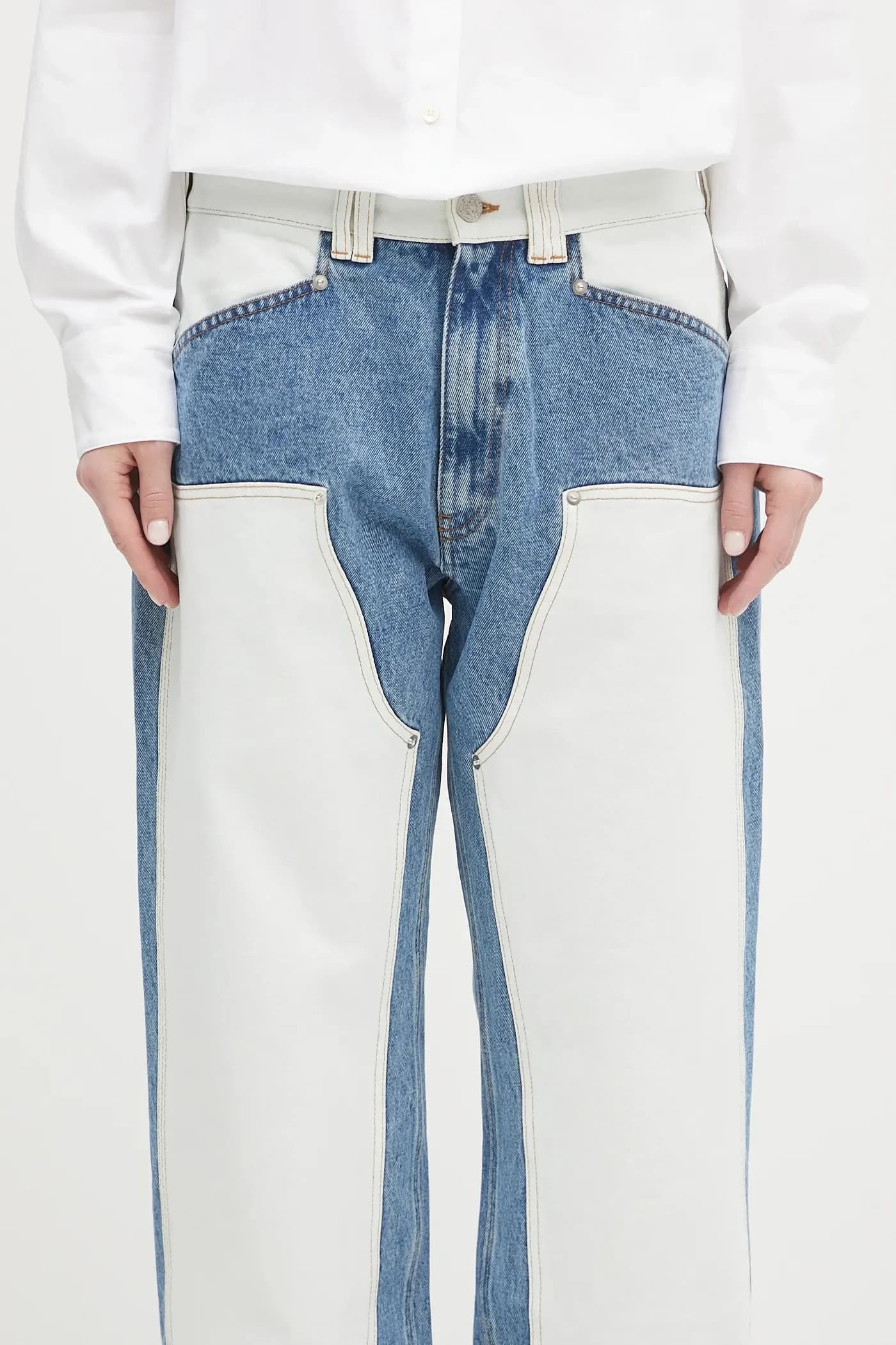 Джинсы Carpenter в стиле пэчворк в стиле вестерн - фото 8