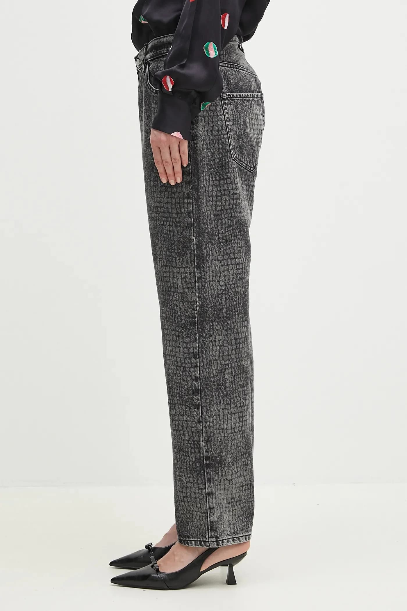 Джинсы из хлопка с лазерной отделкой под крокодила от Lilly Jean - фото 2