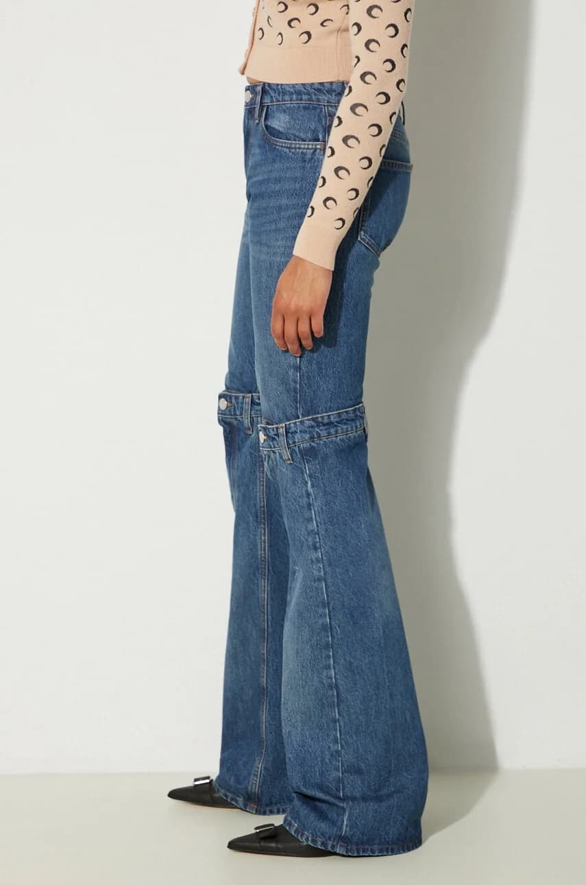 Джинсы с открытым коленом - фото 4