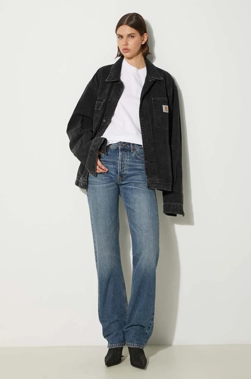 Синие джинсы прямого кроя - фото 2