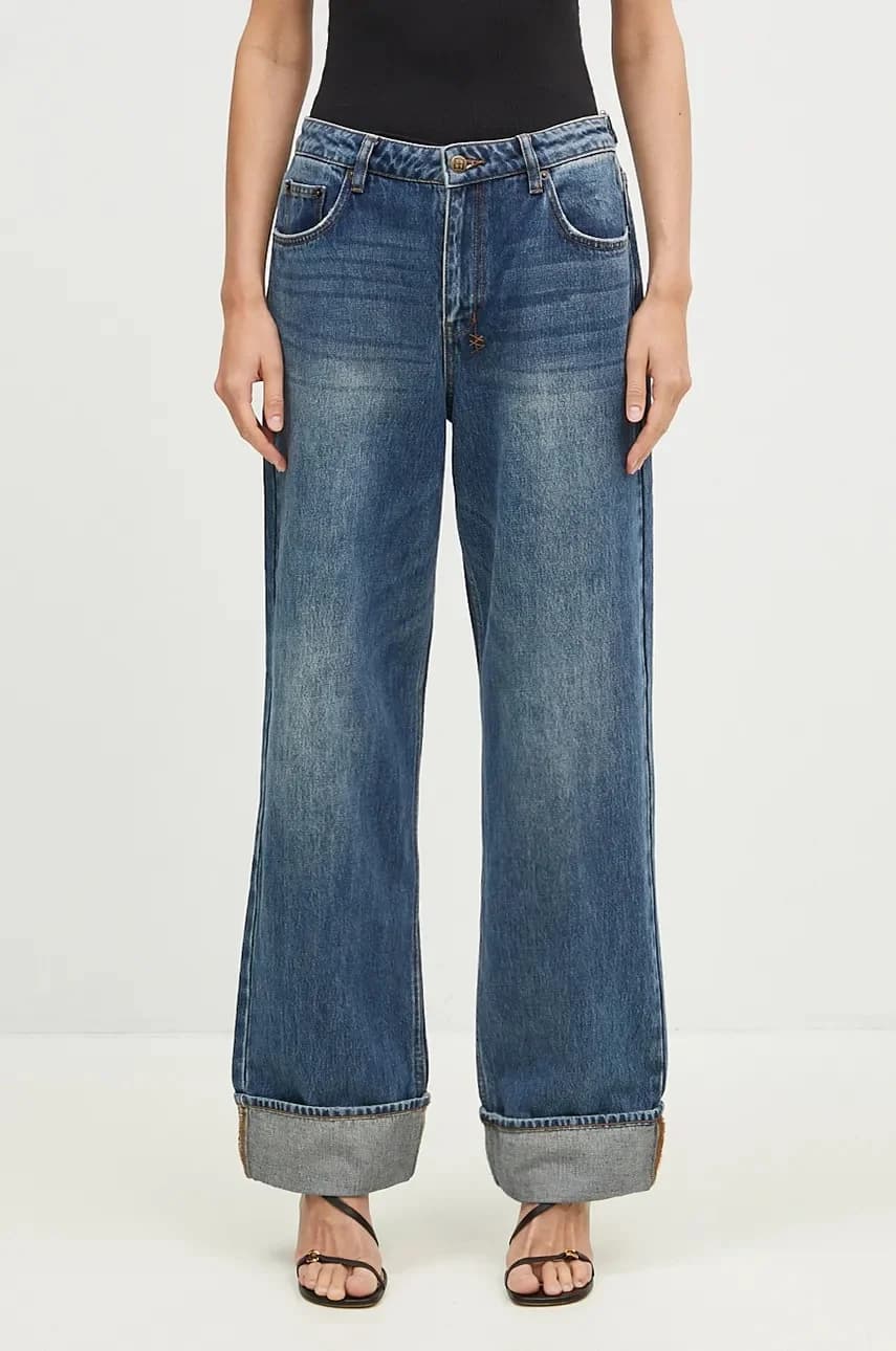 Джинсы Low Rider с манжетами Aged