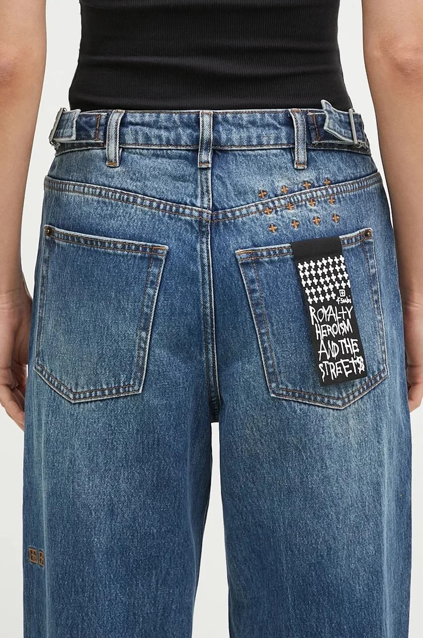 Джинсы Low Rider с манжетами Aged - фото 4