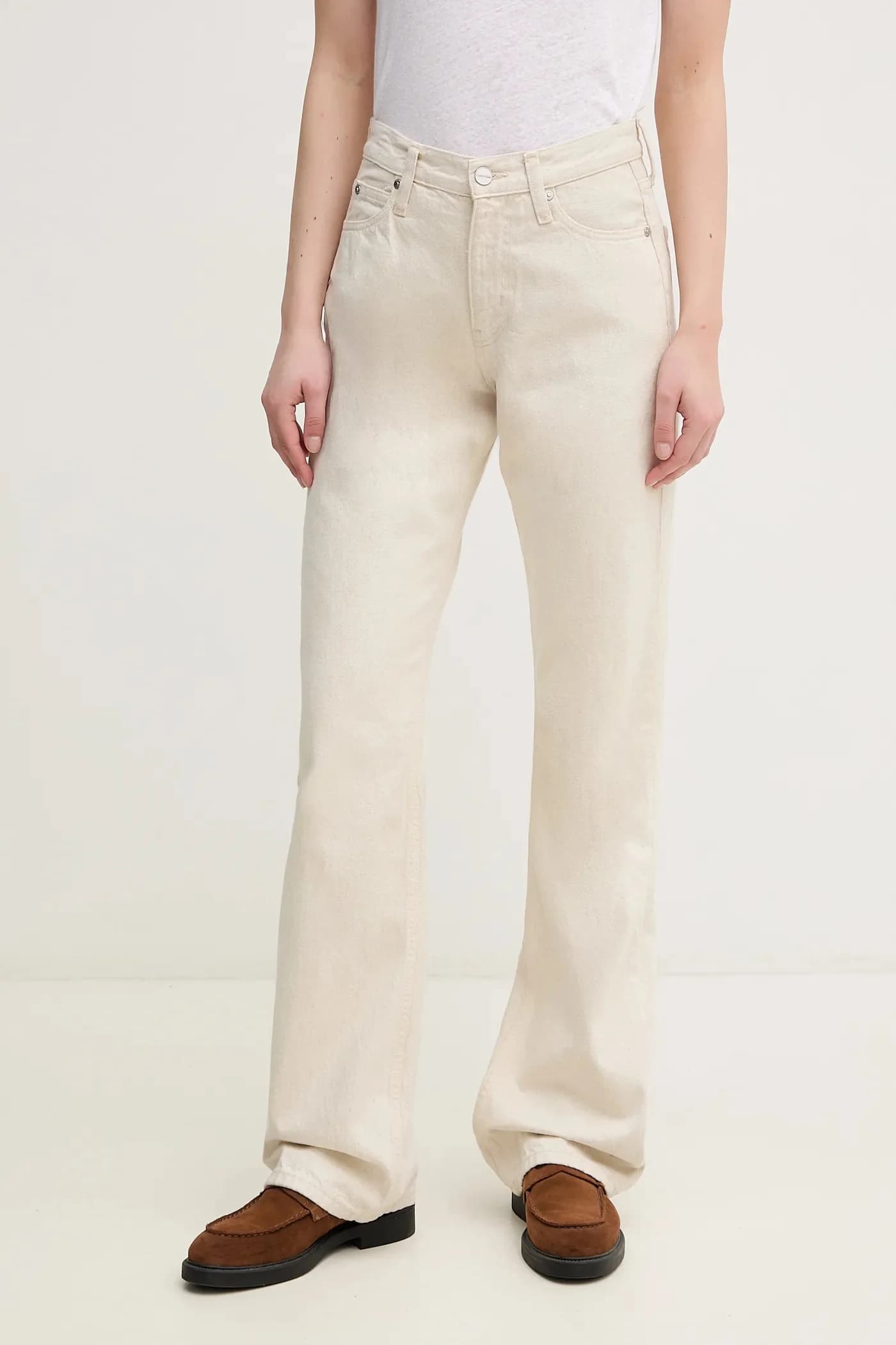 Джинсы из смесового льна