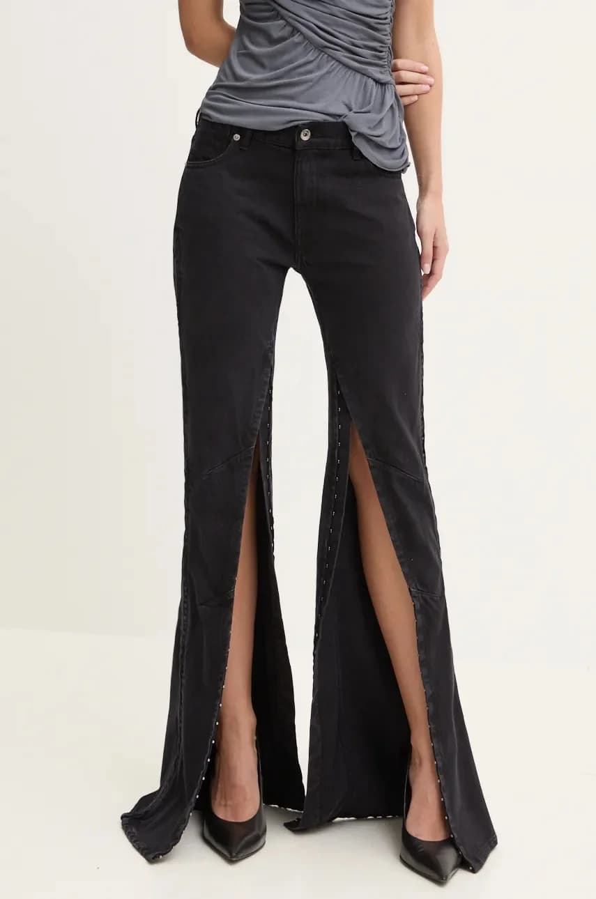 УЗКИЕ ДЖИНСЫ EVERGREEN С КРЮЧКОМ И ГЛАЗАМИ - фото 4