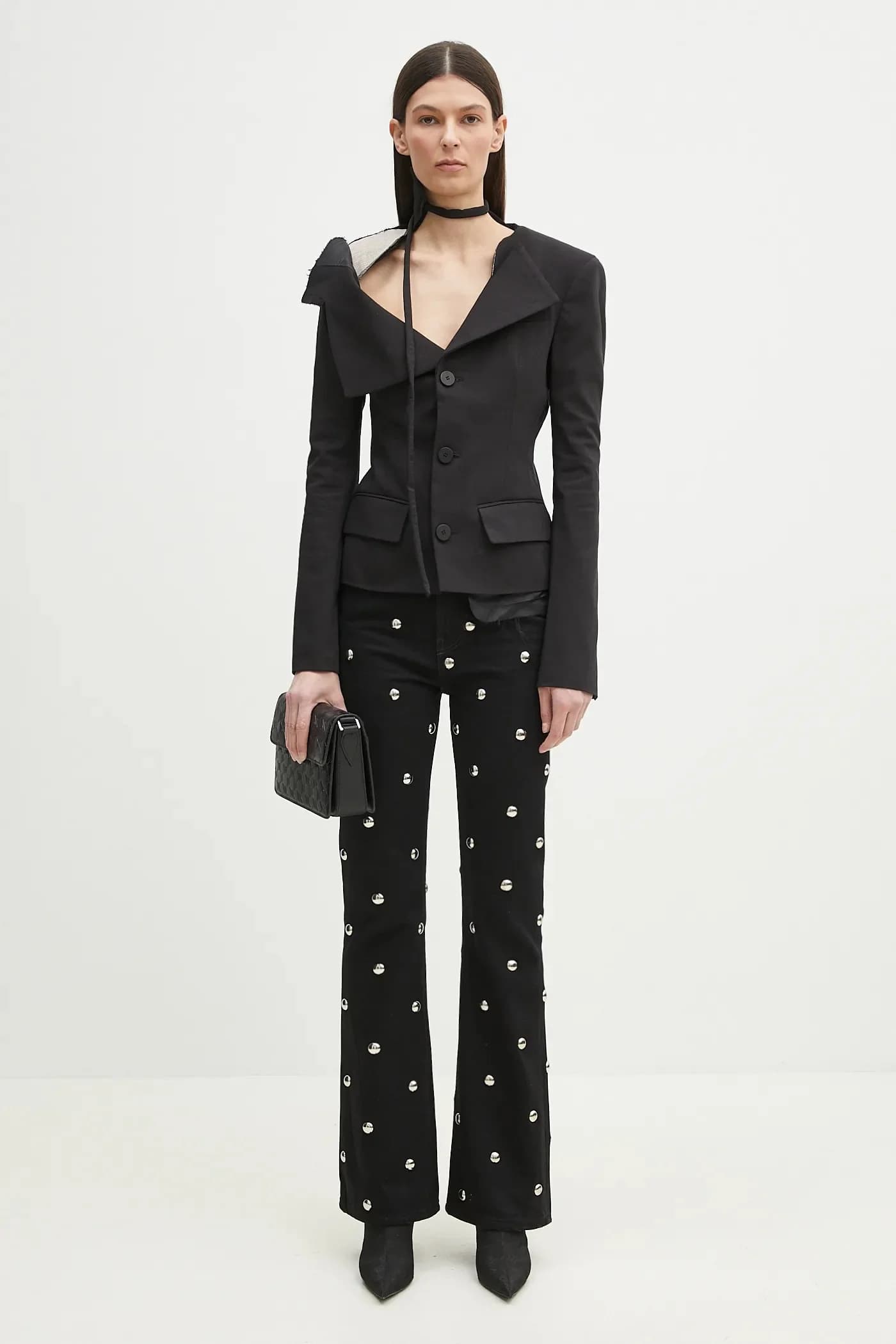 Расклешенные джинсы с металлическими заклепками Bubble - фото 5