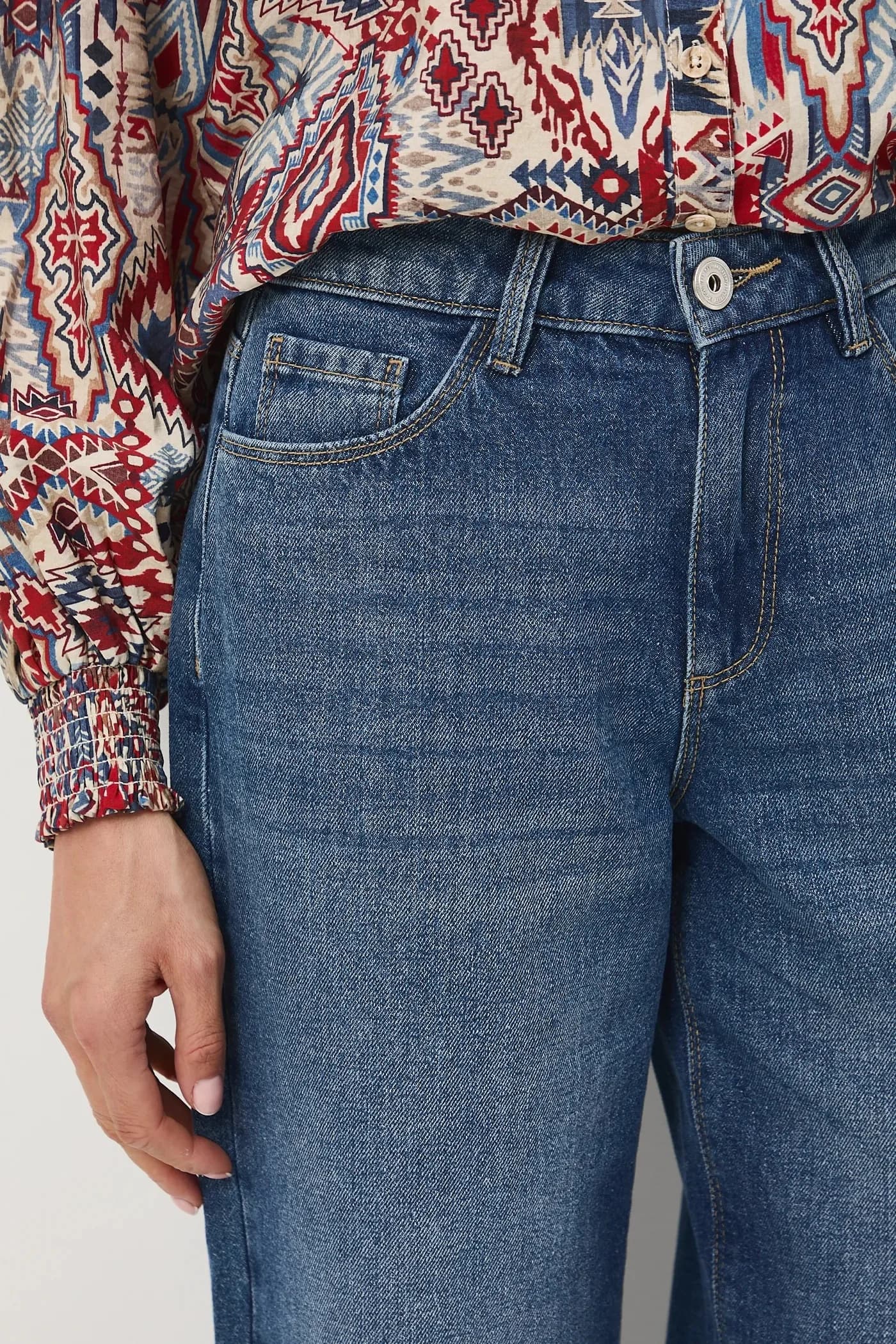 Хлопковые джинсы - фото 4